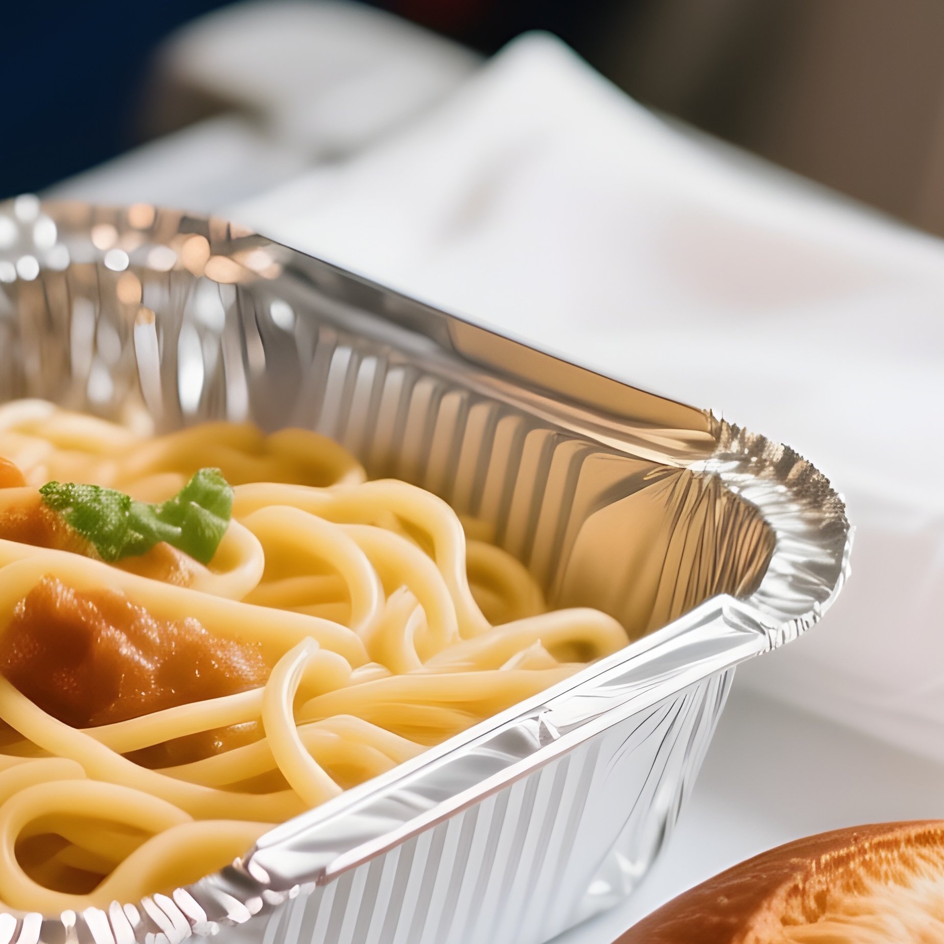 Airline Meal Tray Close Up - Full Resolution Quality Preview