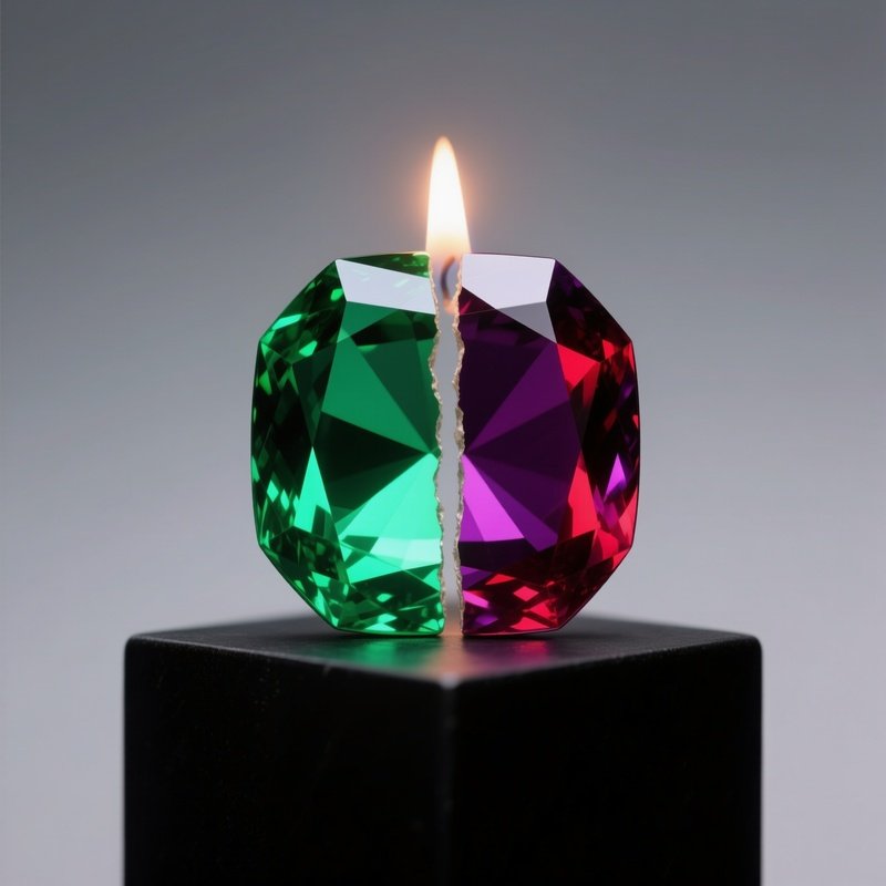 Alexandrite Color Change Stone Split Image