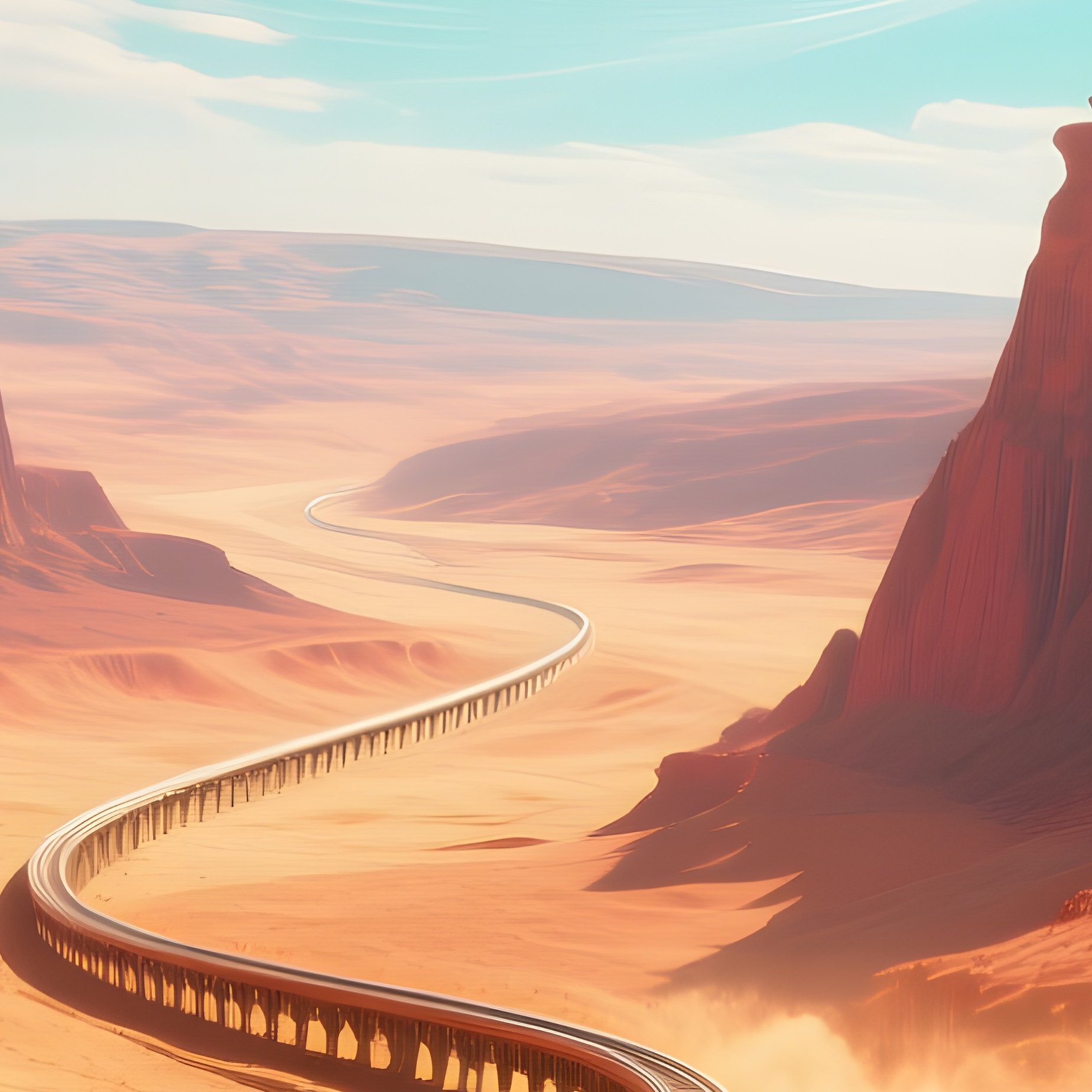 Alien Desert Canyon Racing Pods - Full Resolution Quality Preview