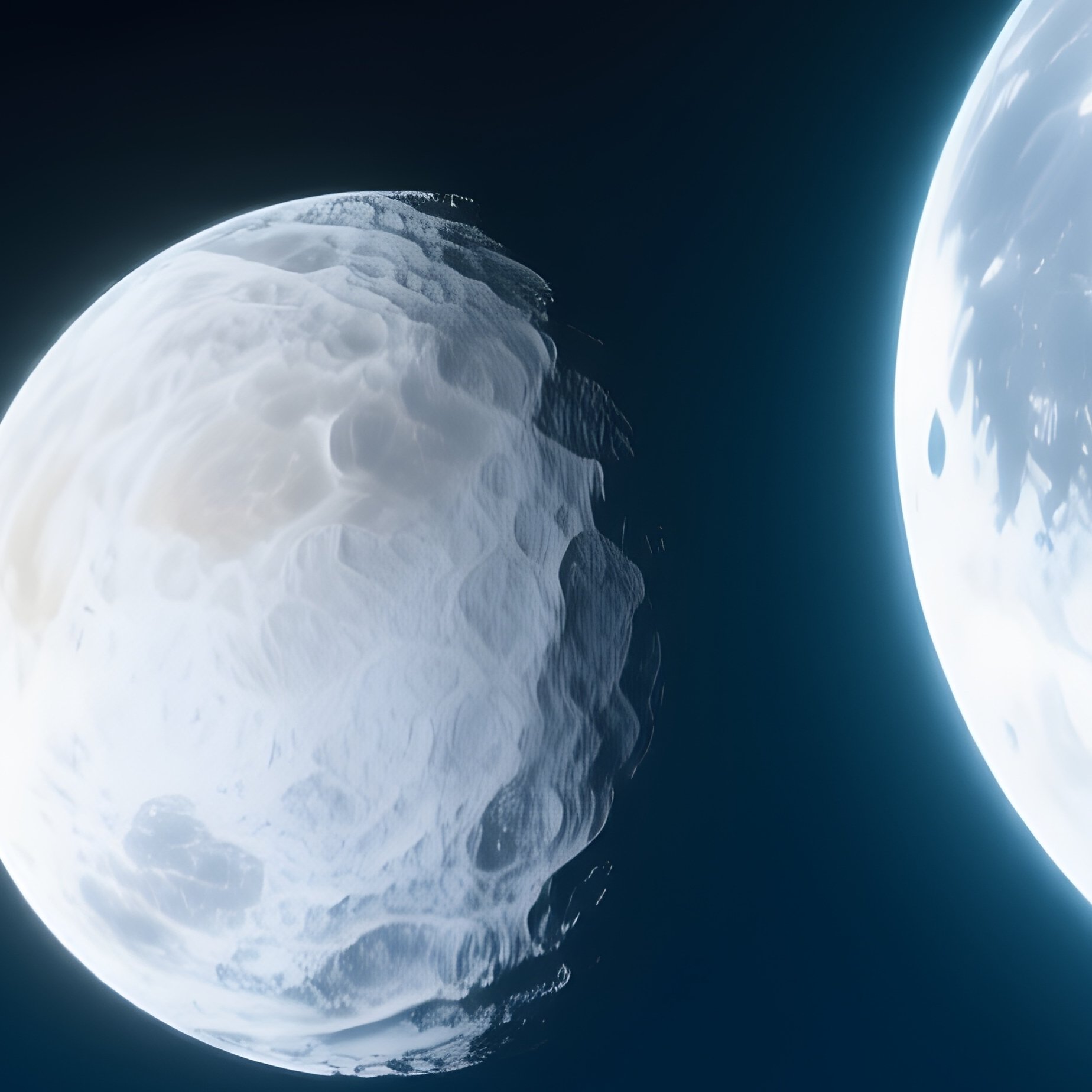 Aligned Glowing Chain Of Jupiter Moons - Full Resolution Quality Preview