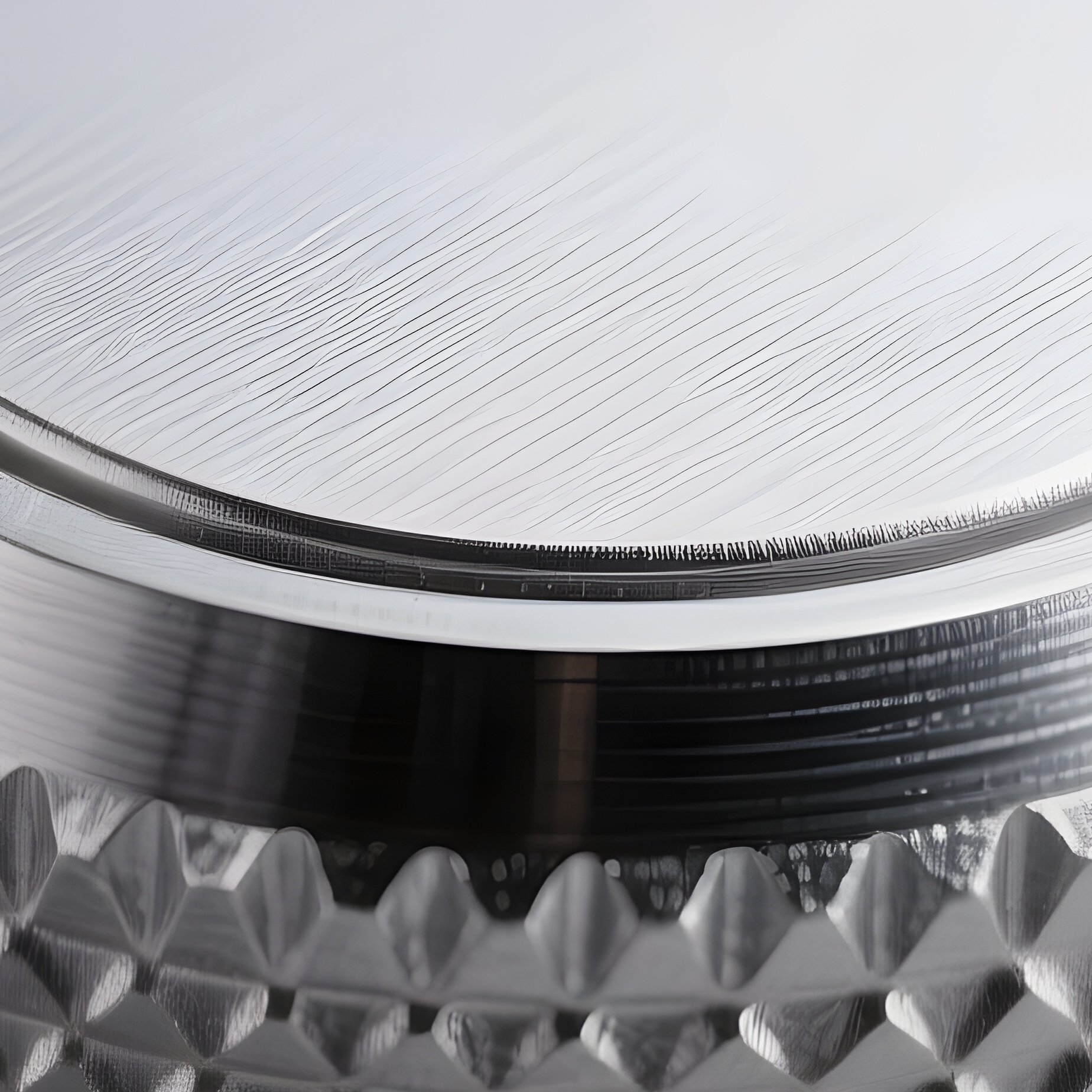 Aluminum Dial Knob With Knurled Grip Sides Blank Top Face - Full Resolution Quality Preview