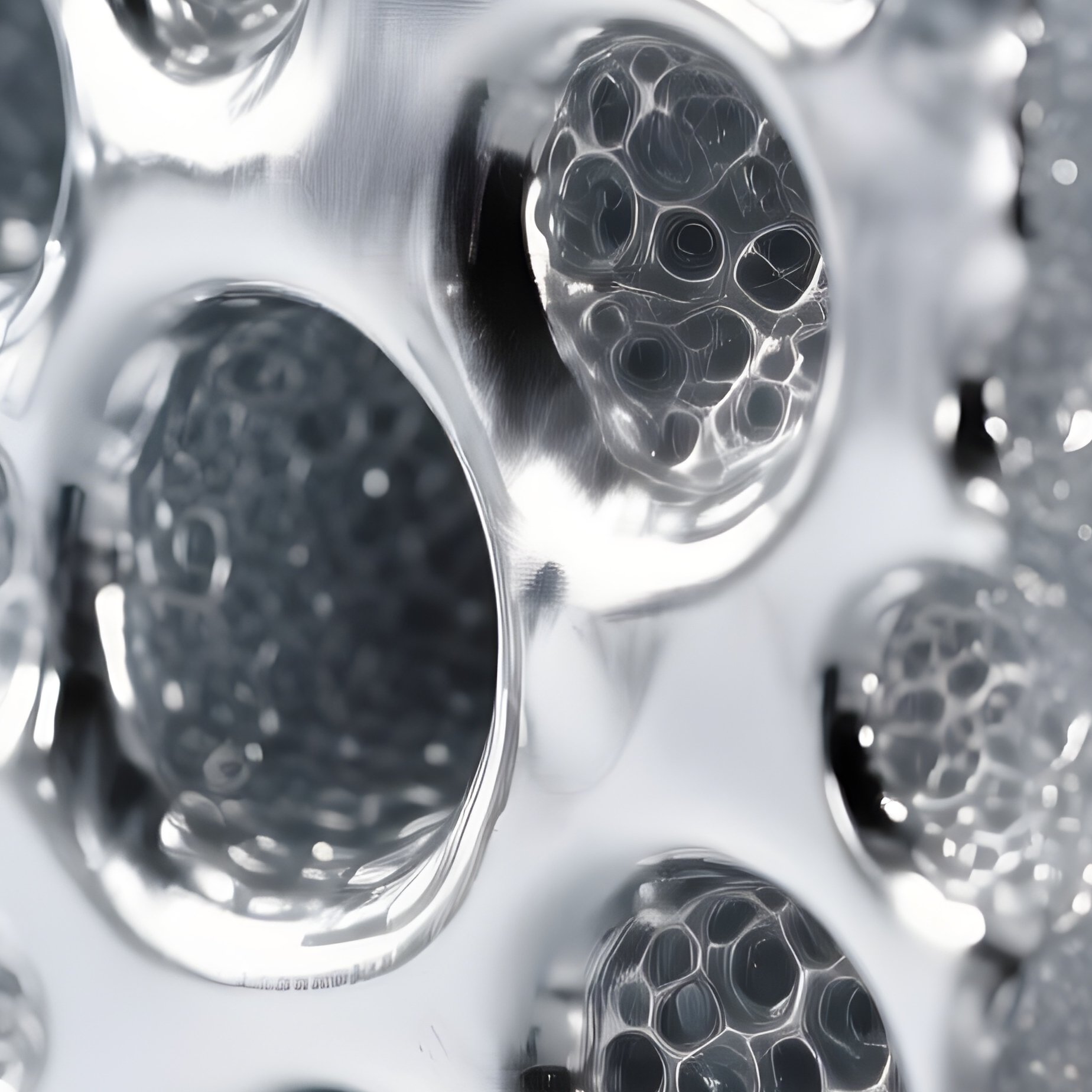 Aluminum Foam Metal Sponge With Large Bubbles - Full Resolution Quality Preview