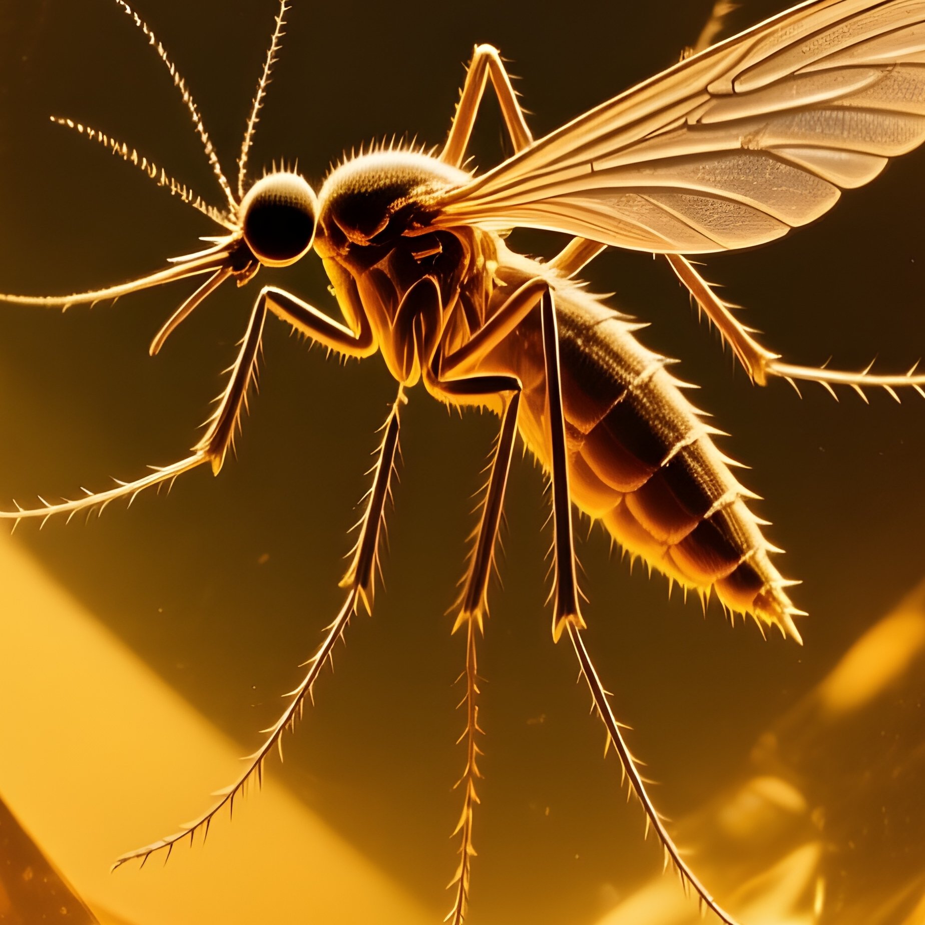 Amber With Trapped Mosquito Jurassic Park Style - Full Resolution Quality Preview