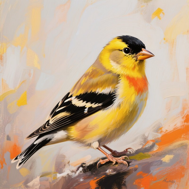 American Goldfinch Artistic Portrait