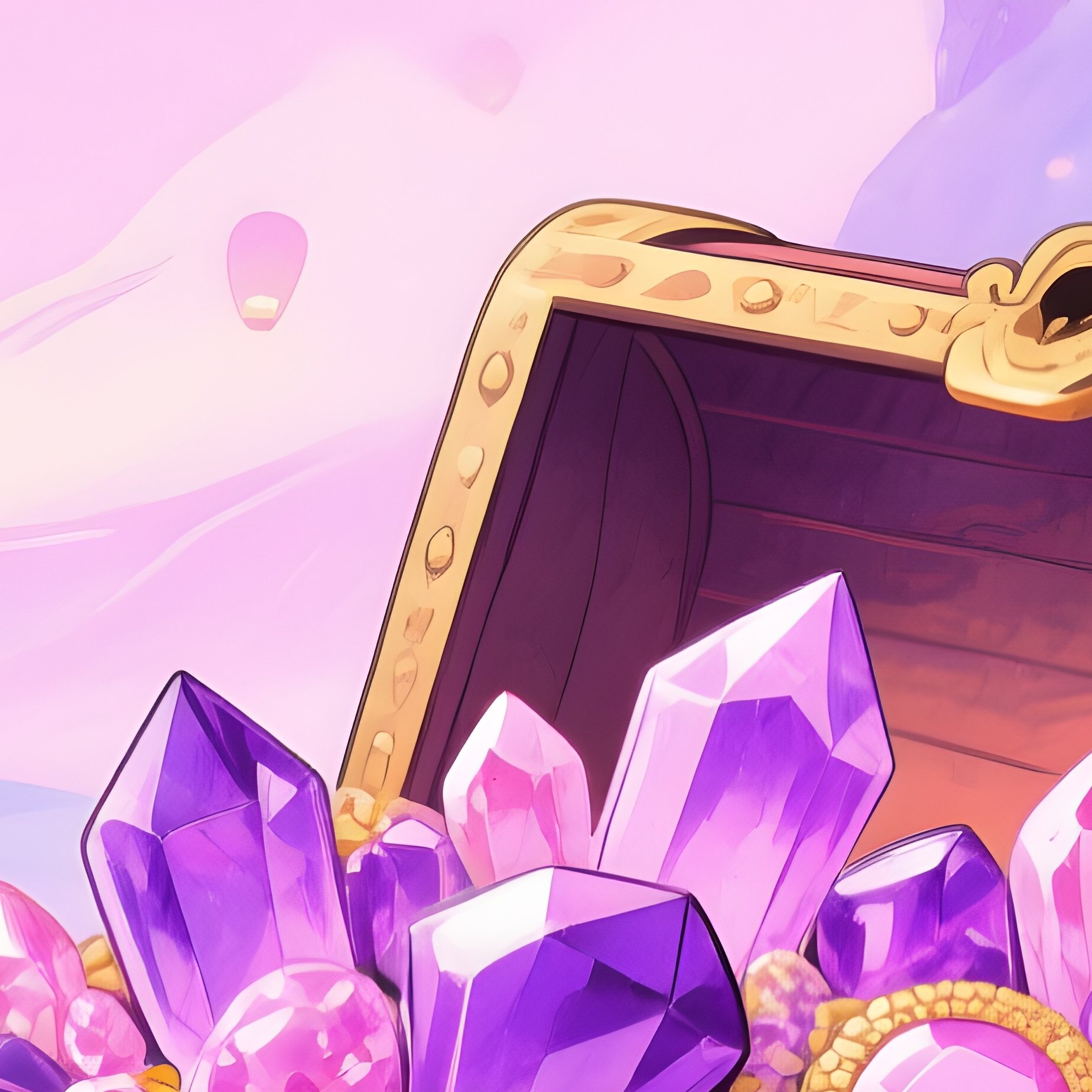 Amethyst Purple Pink Gems Vintage Illustration - Full Resolution Quality Preview