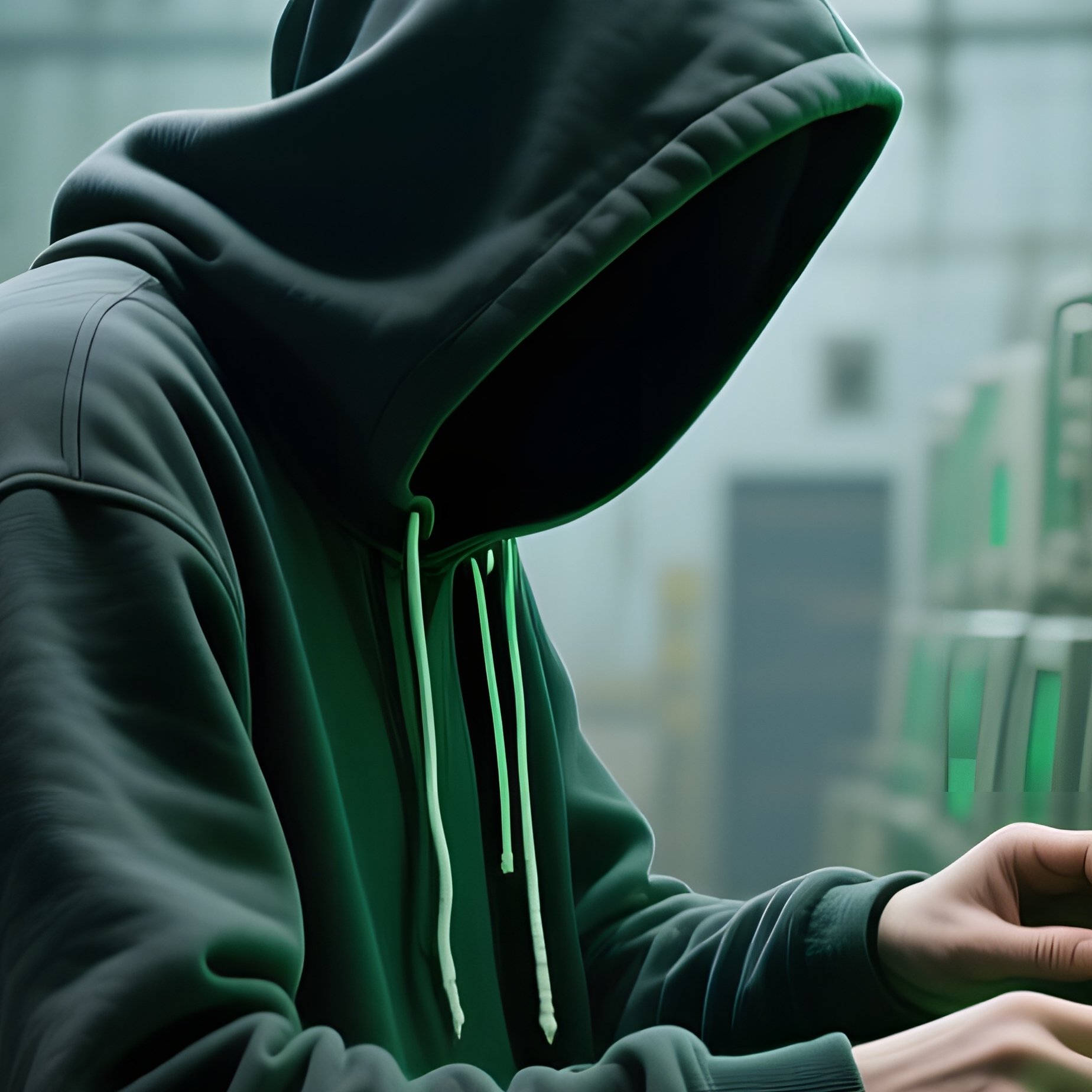 An Abandoned Industrial Warehouse Bathed In Harsh Overhead Fluorescents, Rows Of Old Crt Monitors - Full Resolution Quality Preview