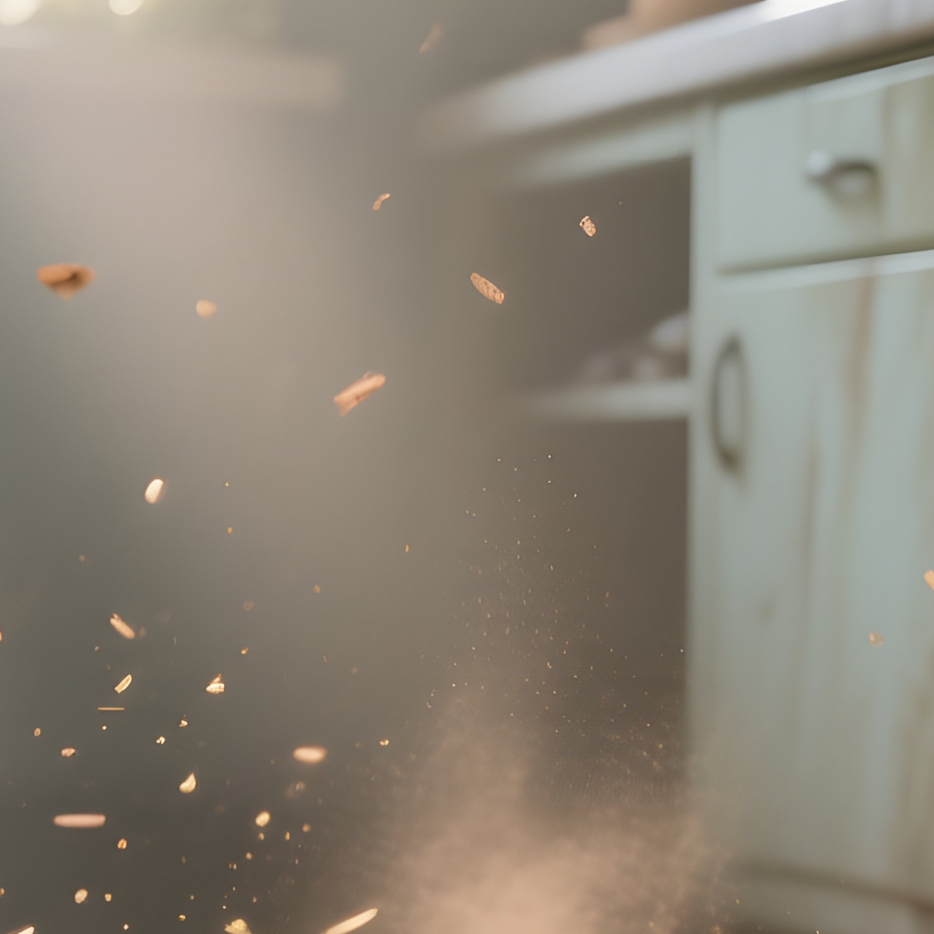 An Abandoned Kitchen At Morning'S Light Reveals Overripe Bananas Oozing On A Cracked Tile Floor, - Full Resolution Quality Preview