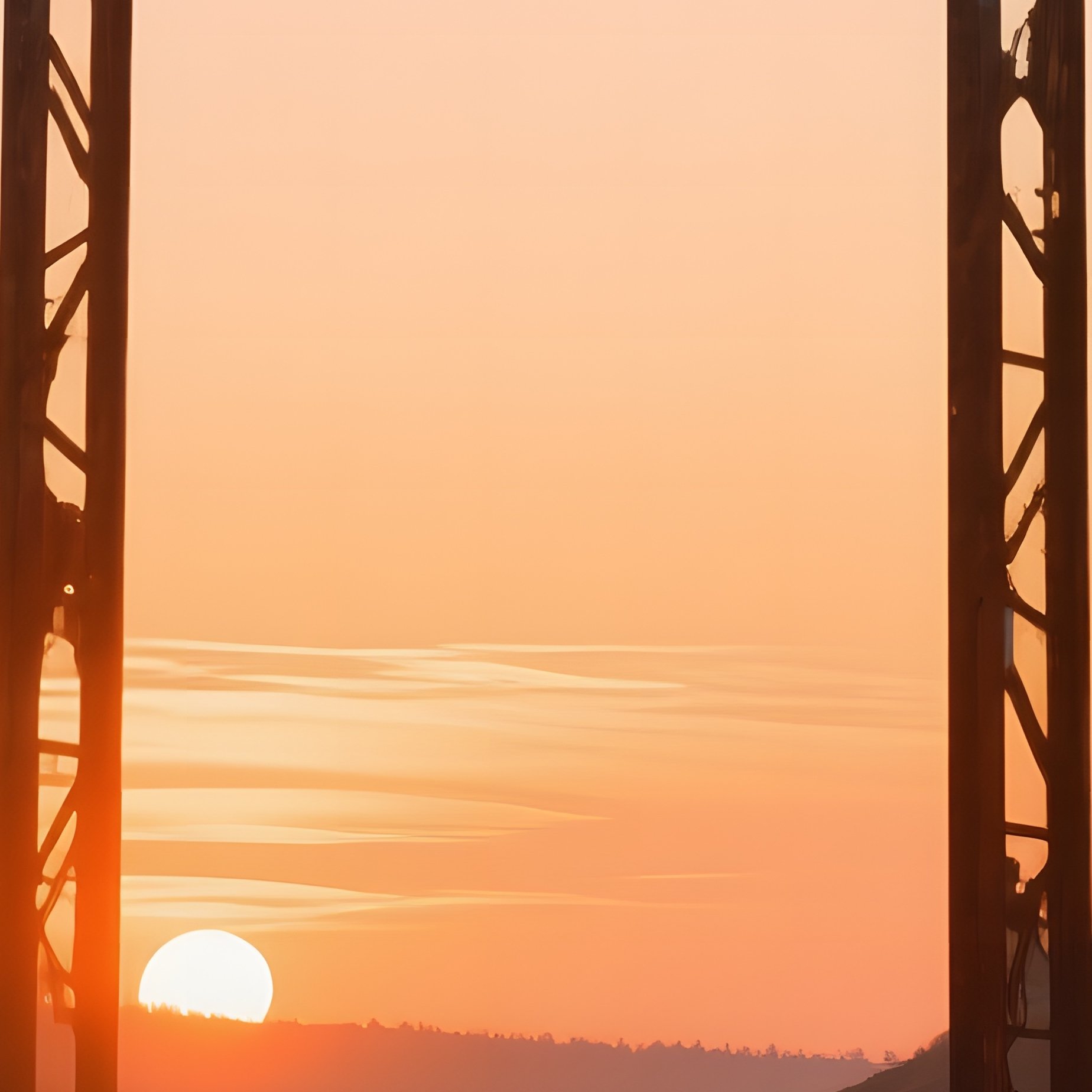An Abandoned Quarry Turned Art Installation, Where Rusted Metal Frames Support Towering Stone - Full Resolution Quality Preview
