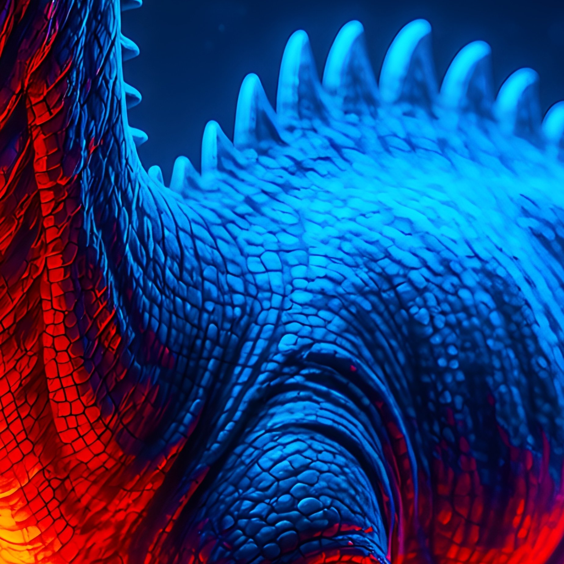 An Abstract Artwork Of An Iguanodon In Sci Fi Setting - Full Resolution Quality Preview