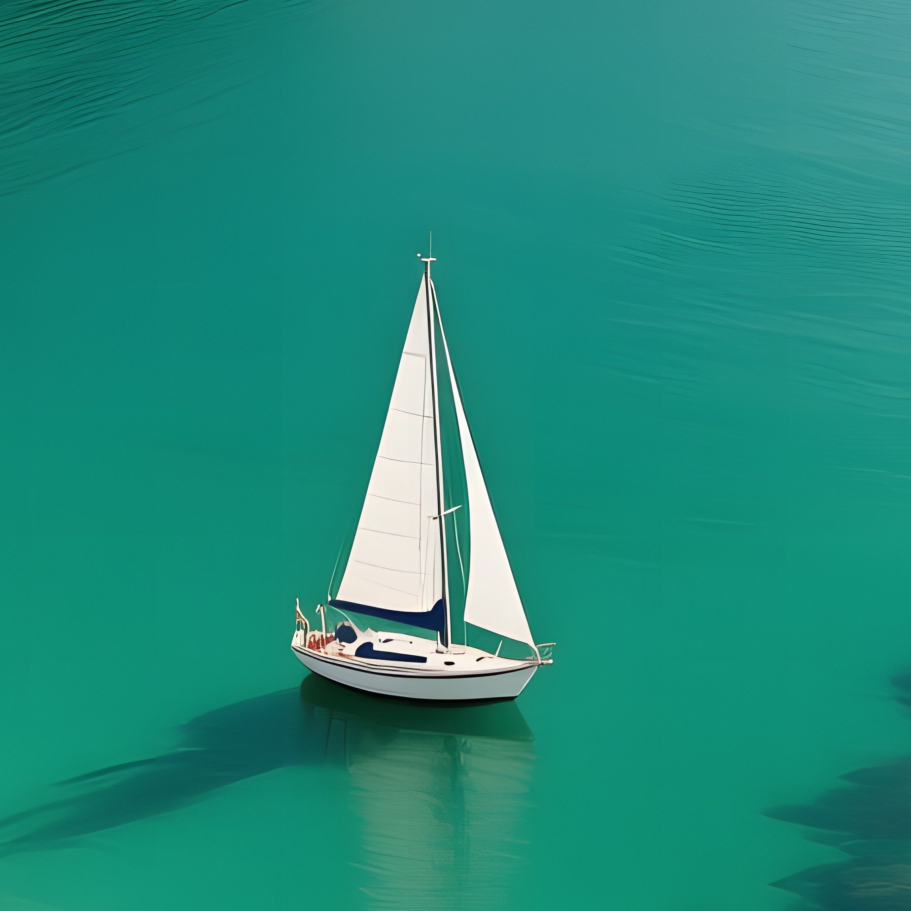 An Aerial View Of A Picturesque Cove, With Emerald Green Waters Surrounded By Rugged Cliffs, A - Full Resolution Quality Preview