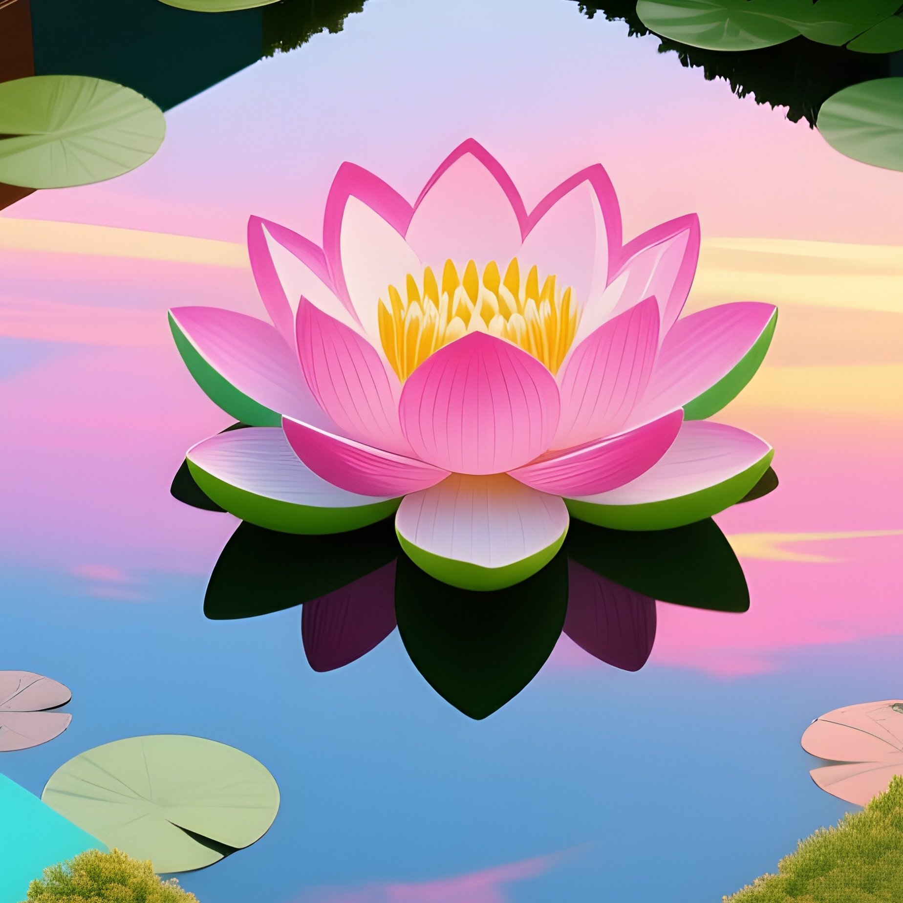 An Aerial View Of A Pop‑Art Garden Maze, Each Hedgerow Painted In Flat Teal And Orange Blocks, The - Full Resolution Quality Preview