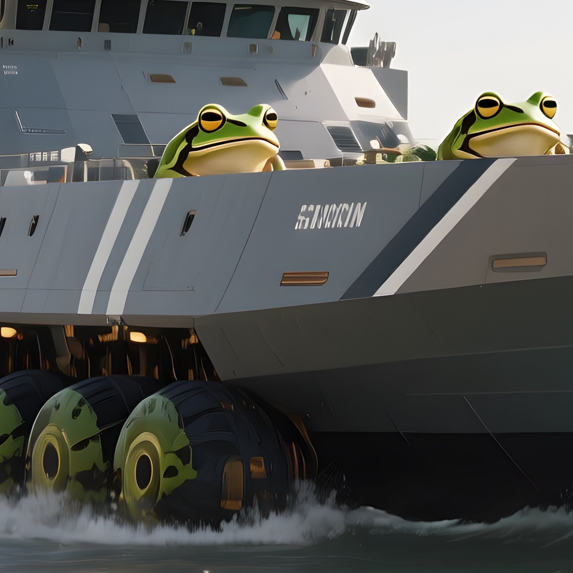 An Amphibious Landing Craft Approaching A Sandy Shore - Full Resolution Quality Preview