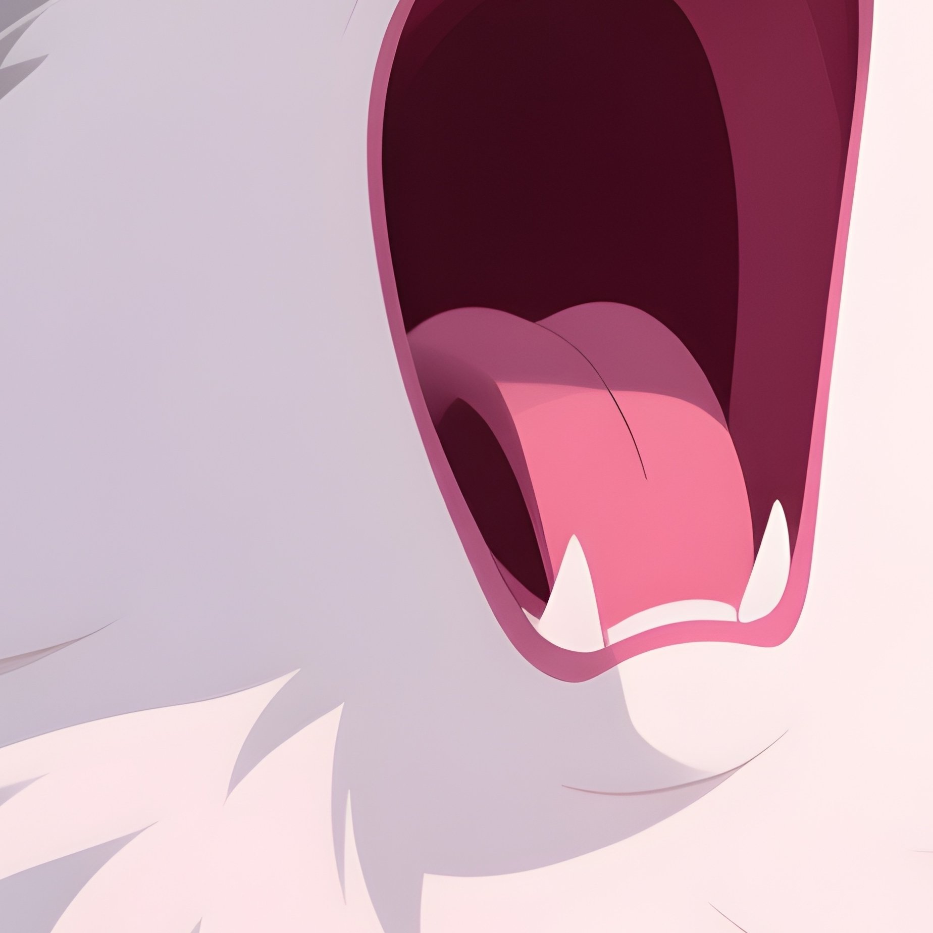 An Animated Persian Cat Mid Yawn With Open Mouth - Full Resolution Quality Preview