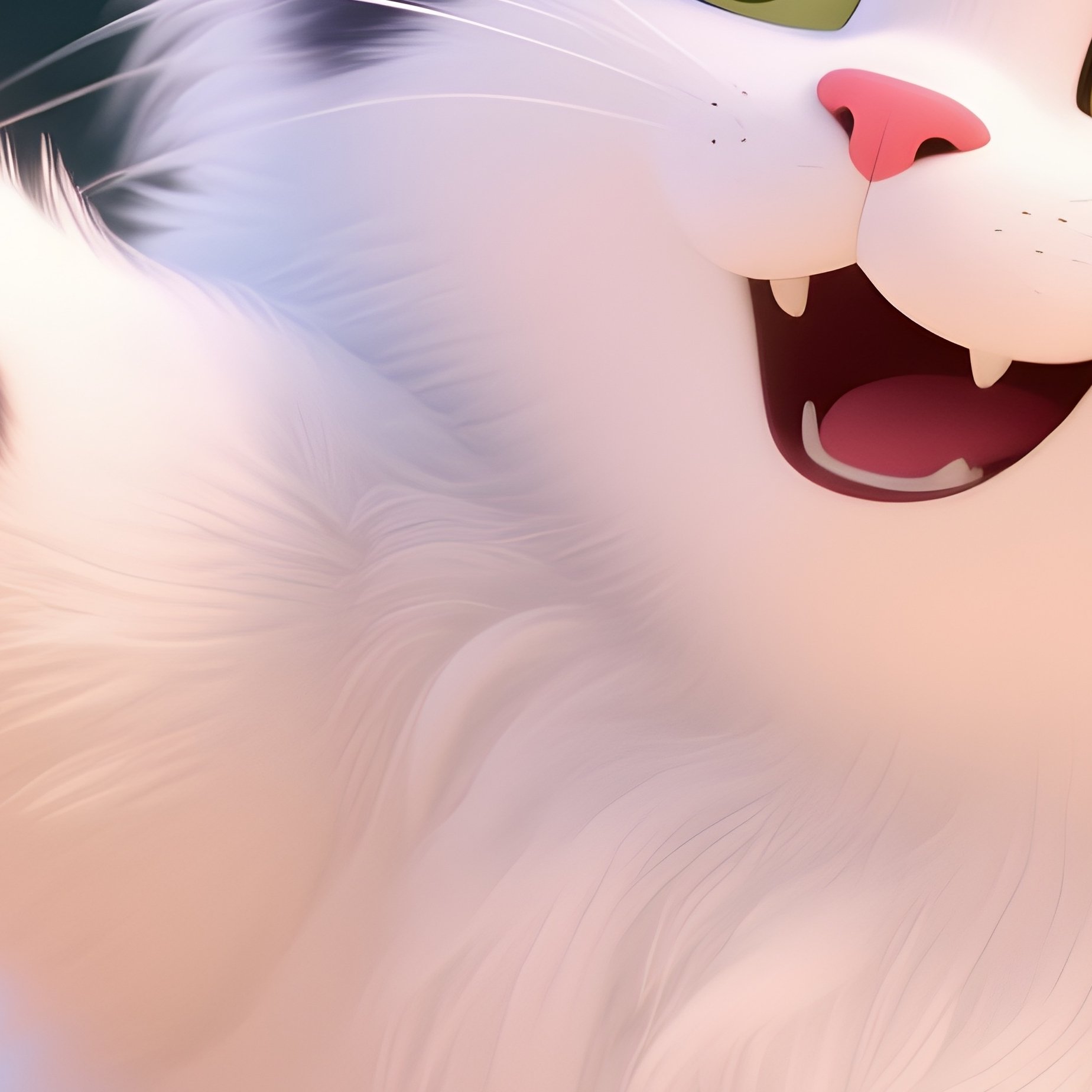 An Animated Turkish Van Cat Playing With Something - Full Resolution Quality Preview