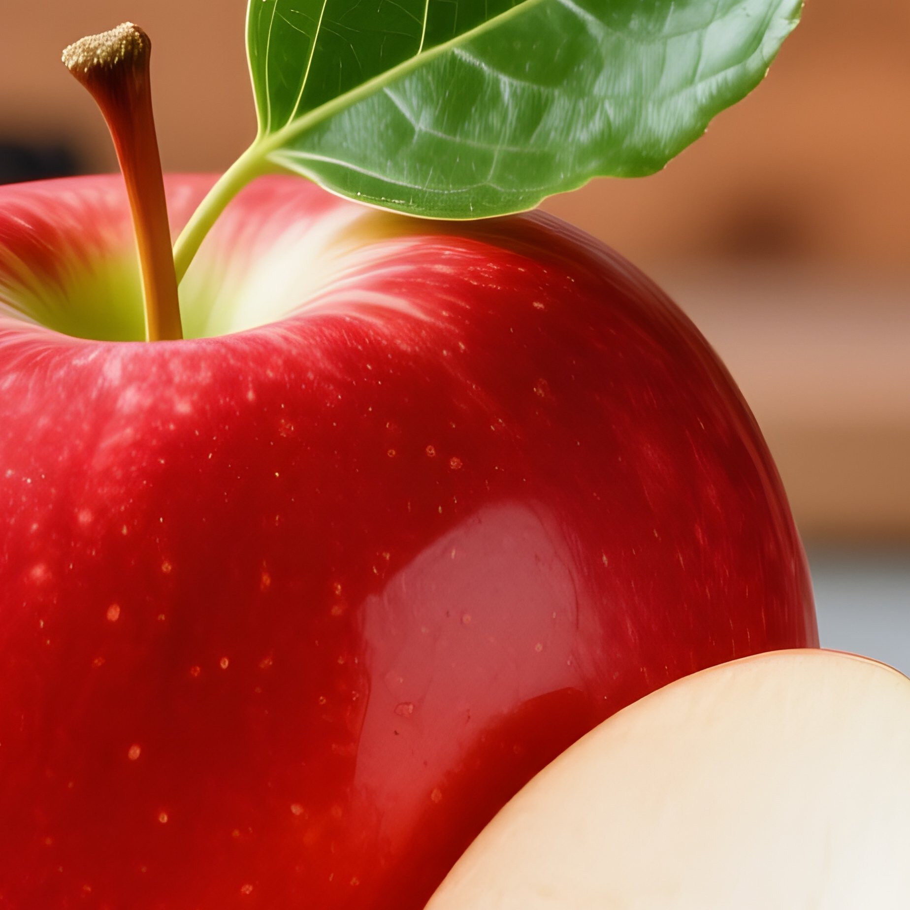 An Apple On A Checkered Cloth Apple Food Photography - Full Resolution Quality Preview