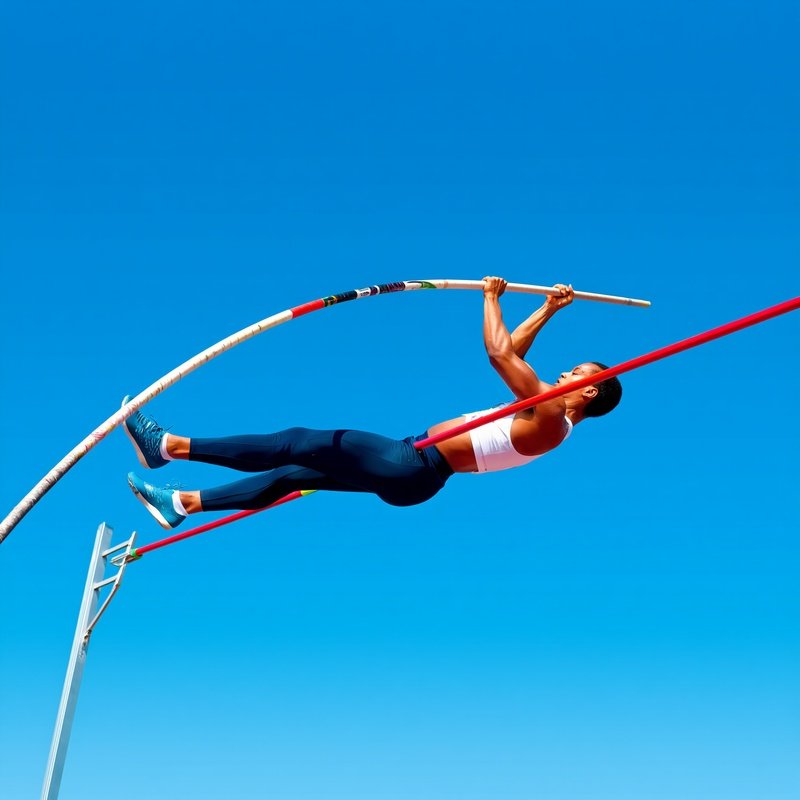 An Athlete Performing A Pole Vault Sports Pole Vault