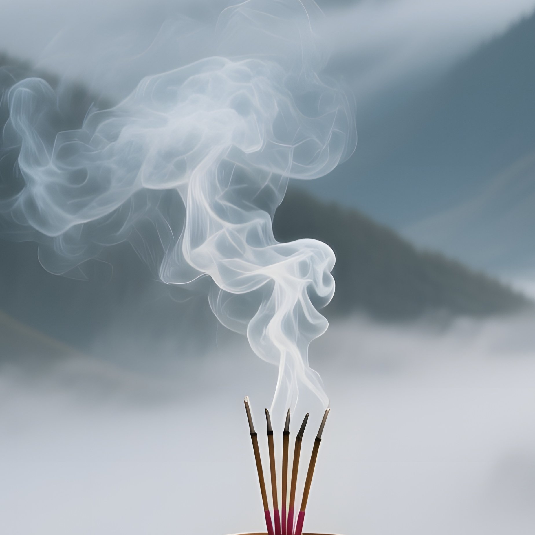 An Early Morning Mountain Monastery Altar Carved From Single Block Of Granite, Mist Swirling - Full Resolution Quality Preview