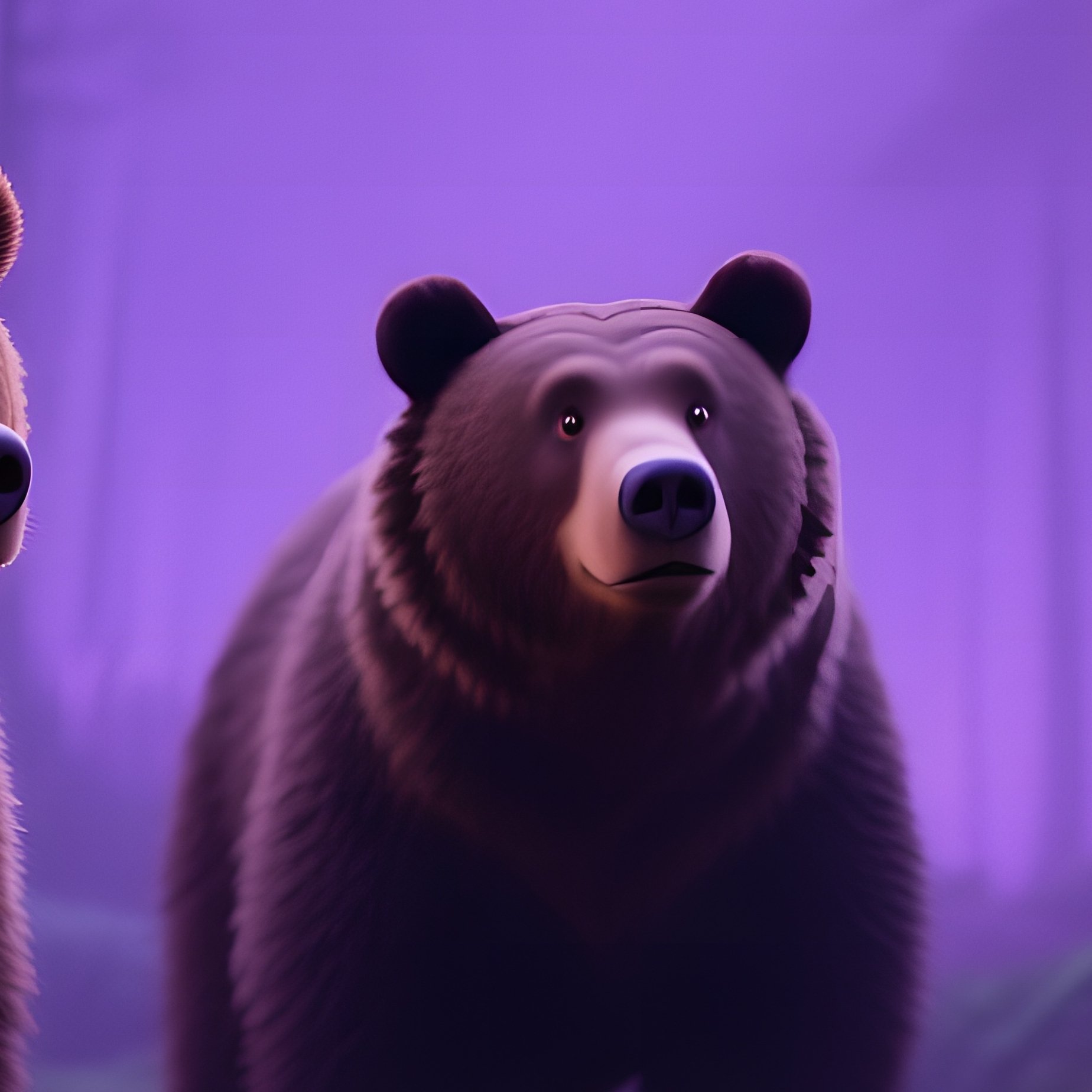 An Enchanted Forest Clearing Under A Violet Twilight Where Goldilocks Sits On A Mossy Stone, Three - Full Resolution Quality Preview