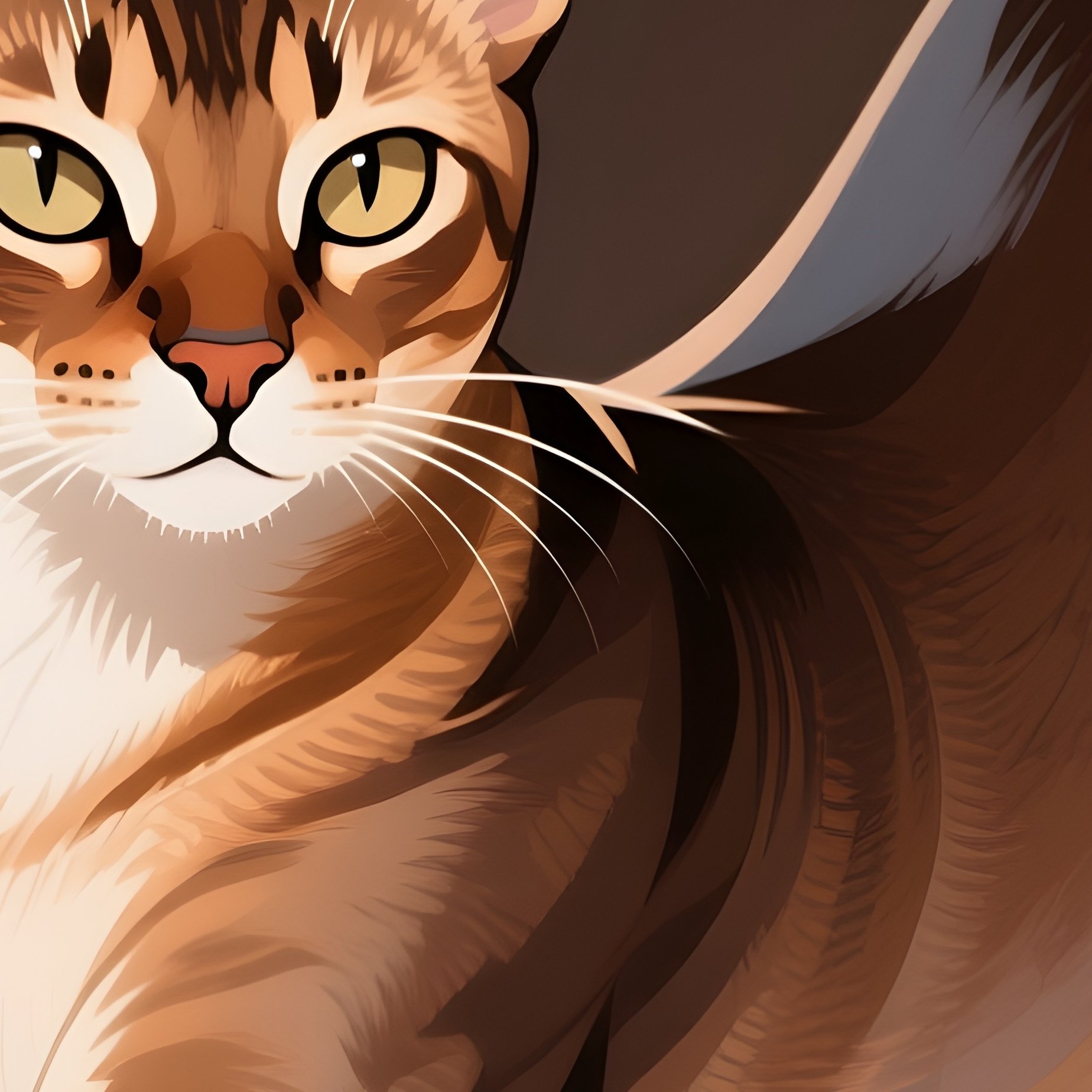 An European Mau Cat In Digital Art Style - Full Resolution Quality Preview