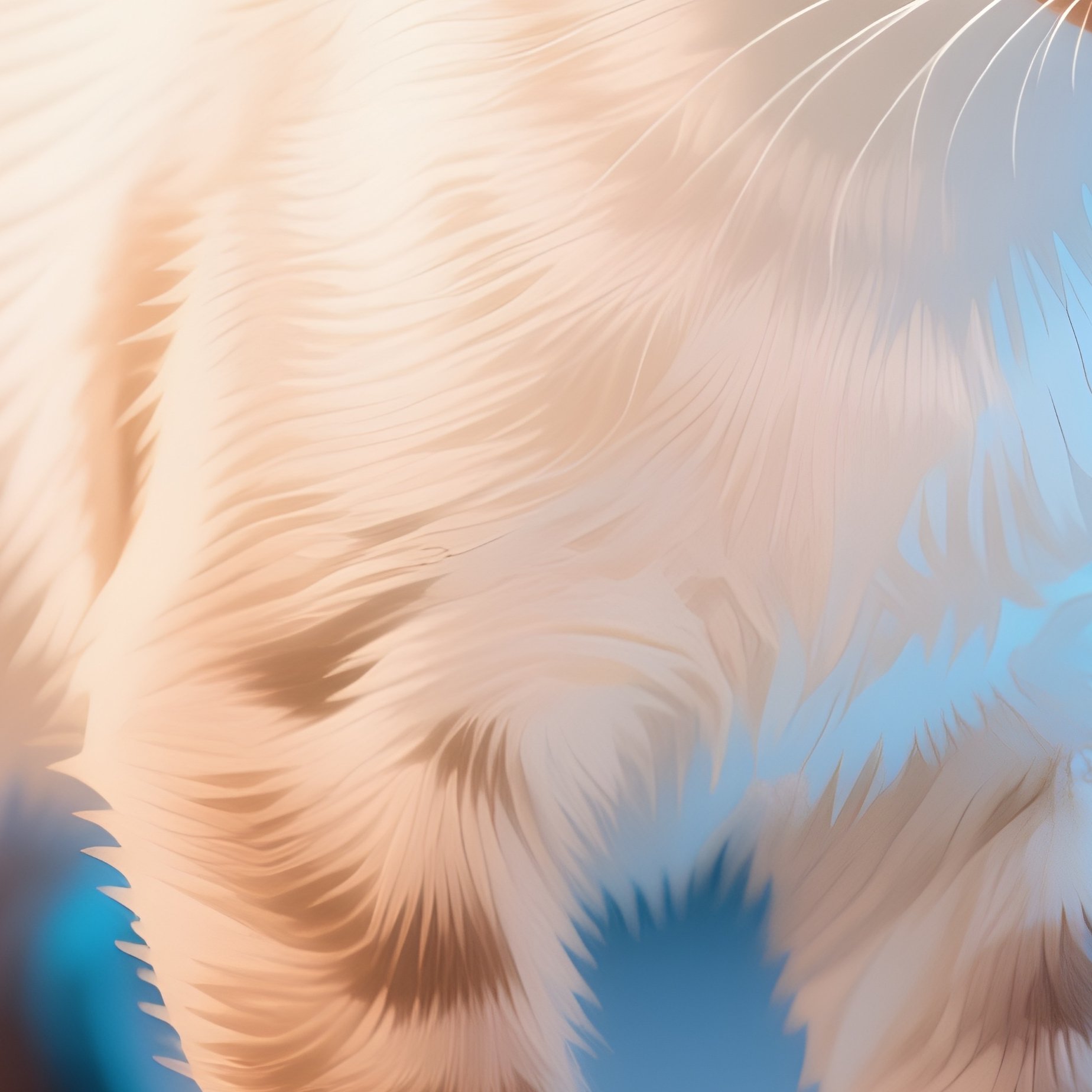 An Exotic Shorthair Cat Standing On A Keyboard In Digital Art - Full Resolution Quality Preview