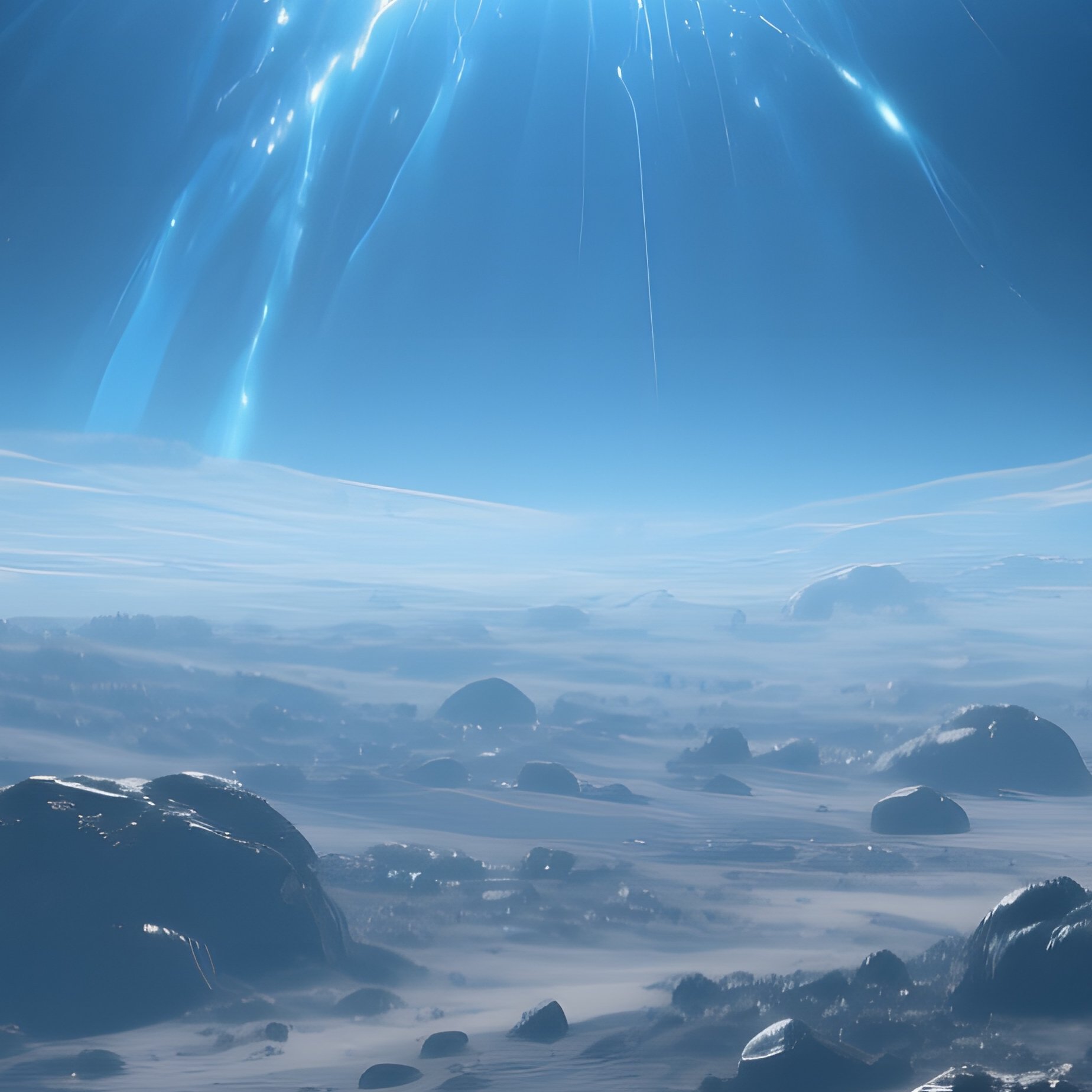 An Expansive View Of An Asteroid Field Orbiting A Luminous Blue White Neutron Star, The Intense - Full Resolution Quality Preview