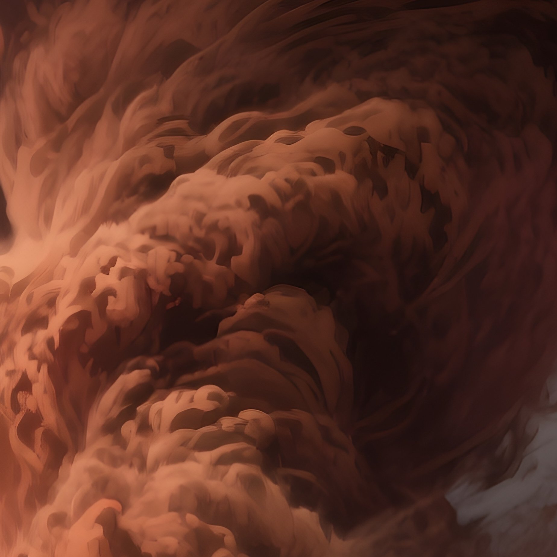 An Illustrative Science Fiction Artwork Showing A Dust Storm On Mars With Base In The Background - Full Resolution Quality Preview