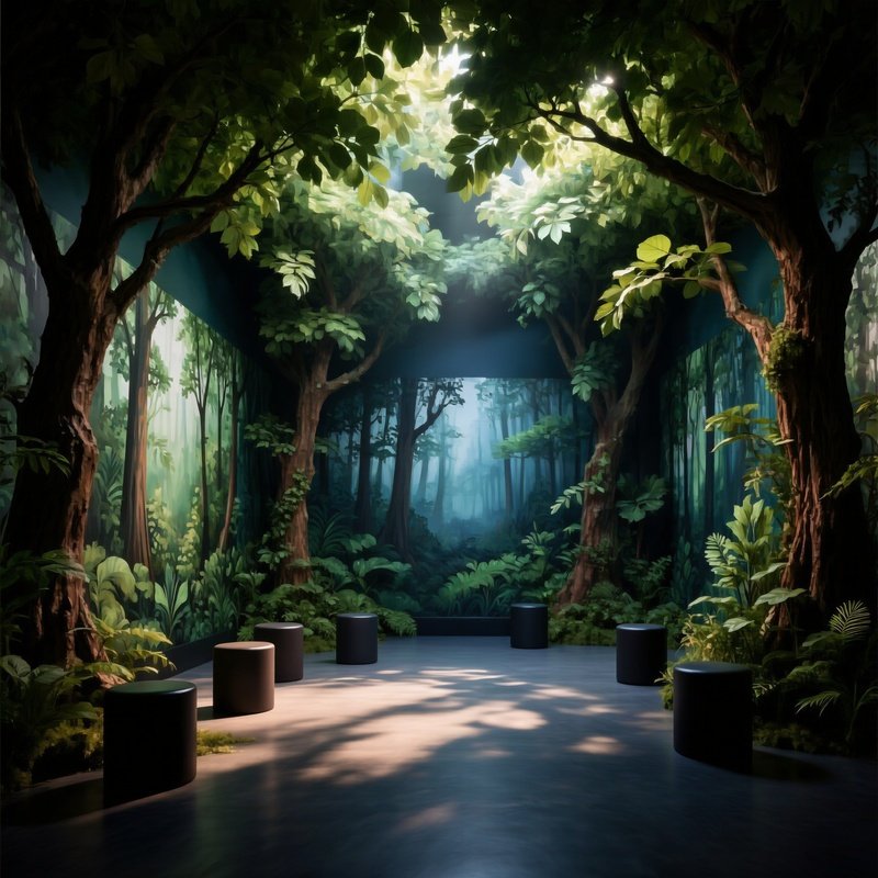 An Immersive Indoor Forest Environment Immersive Environment