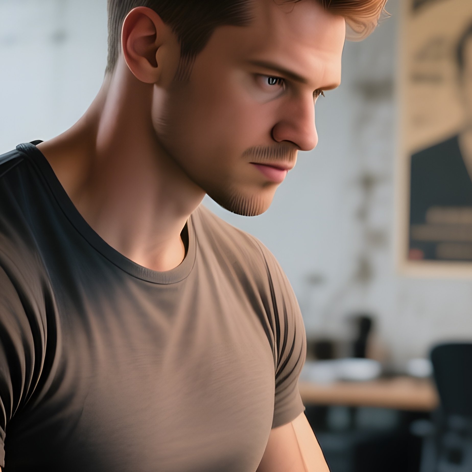 An Industrial Loft Converted Into An Office, Exposed Pipes And Concrete Floors, A Muscular - Full Resolution Quality Preview