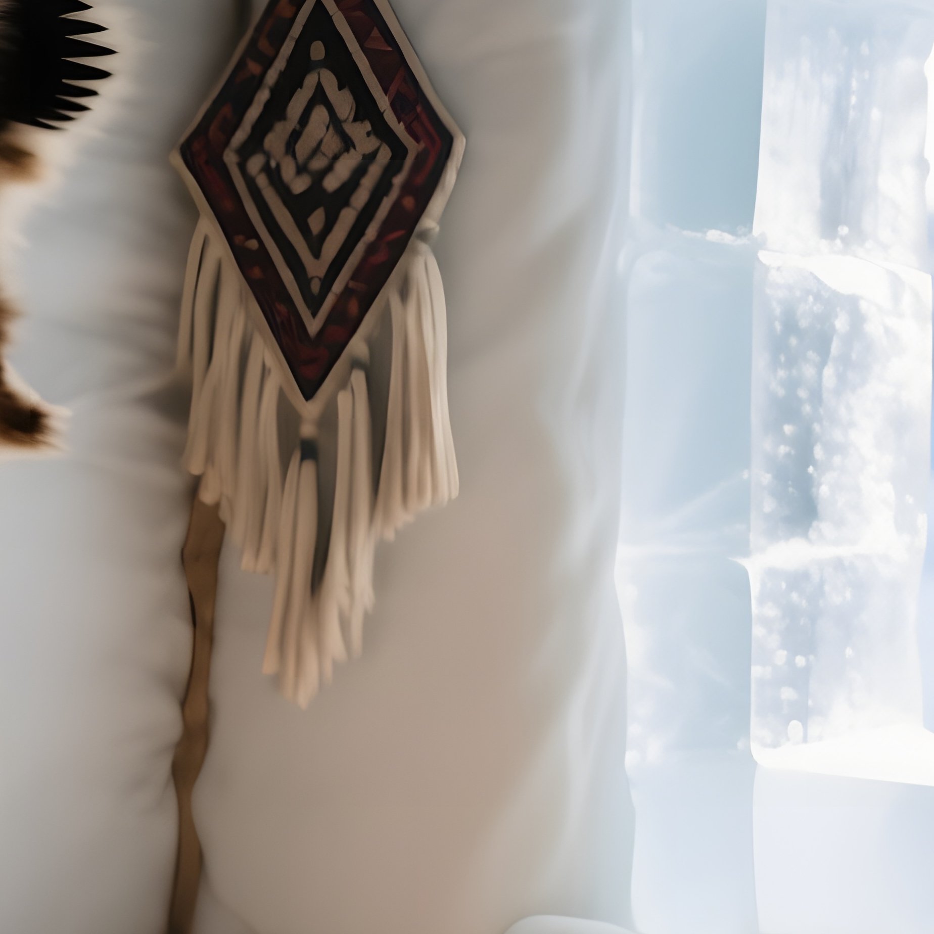 An Interior Shot Of An Igloo Lit By Natural Daylight Through A Small Ice Window, Revealing - Full Resolution Quality Preview