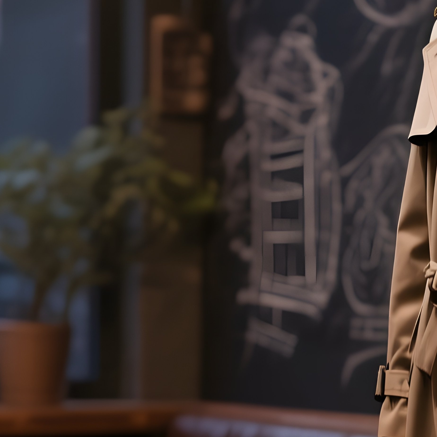 An Intimate Cafe Interior At Twilight, With Warm Pendant Lighting, Reclaimed Wood Tables, And A - Full Resolution Quality Preview