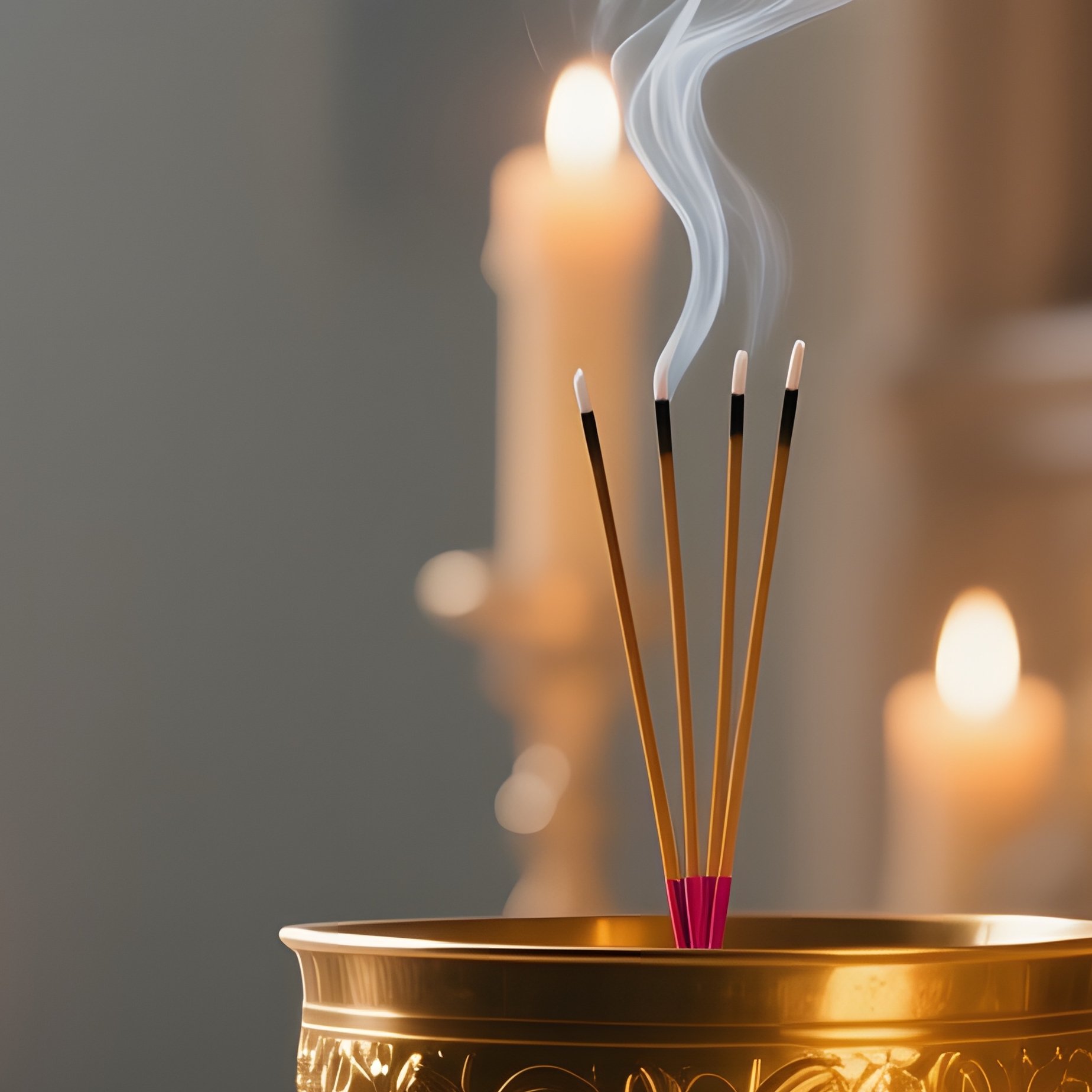 An Intimate Chapel Side Altar Bathed In Soft Candlelight, Gold Leaf Accents Catching The Glow, And - Full Resolution Quality Preview