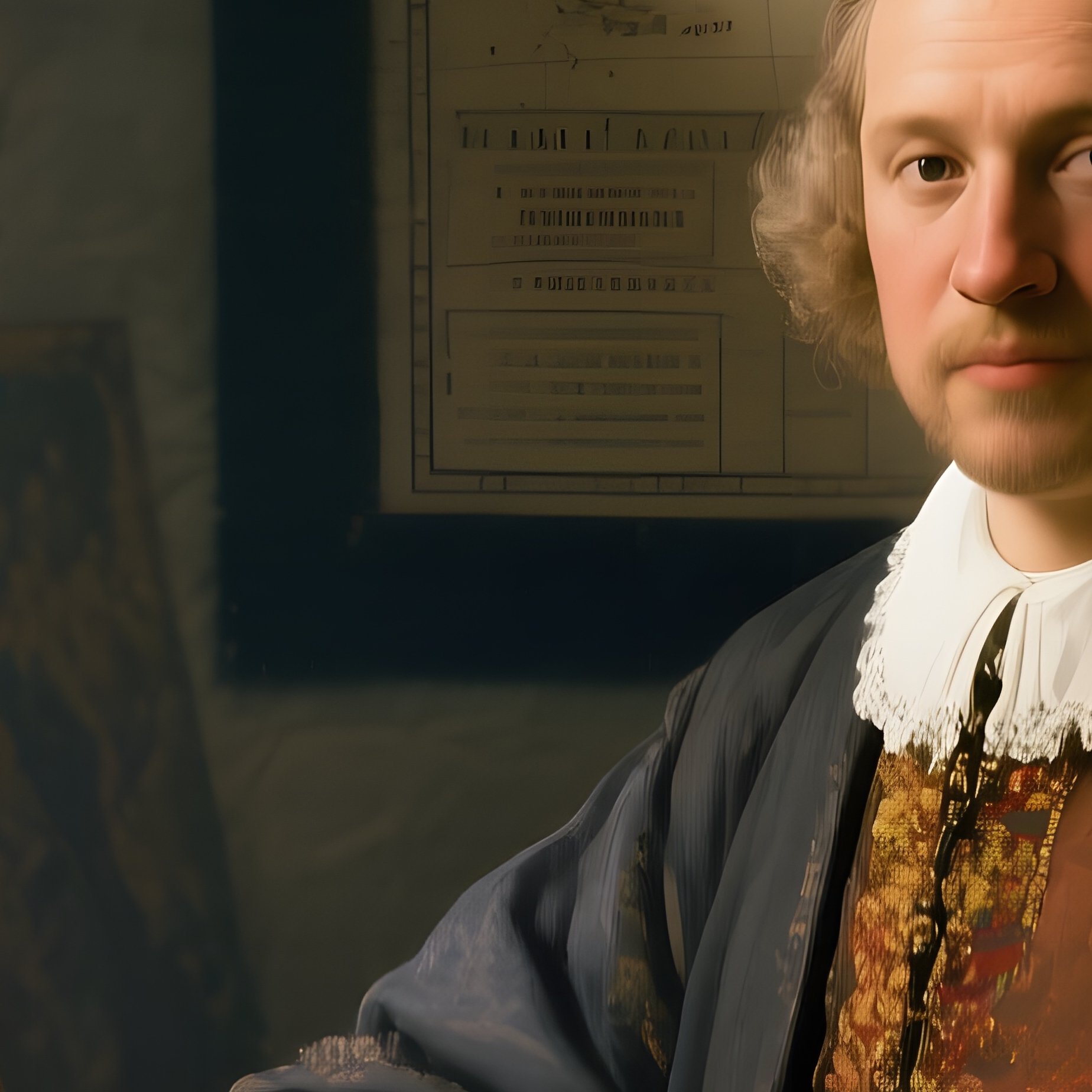 An Intimate Portrait Studio Of The Dutch Golden Age, Soft Window Light Illuminating A Richly - Full Resolution Quality Preview