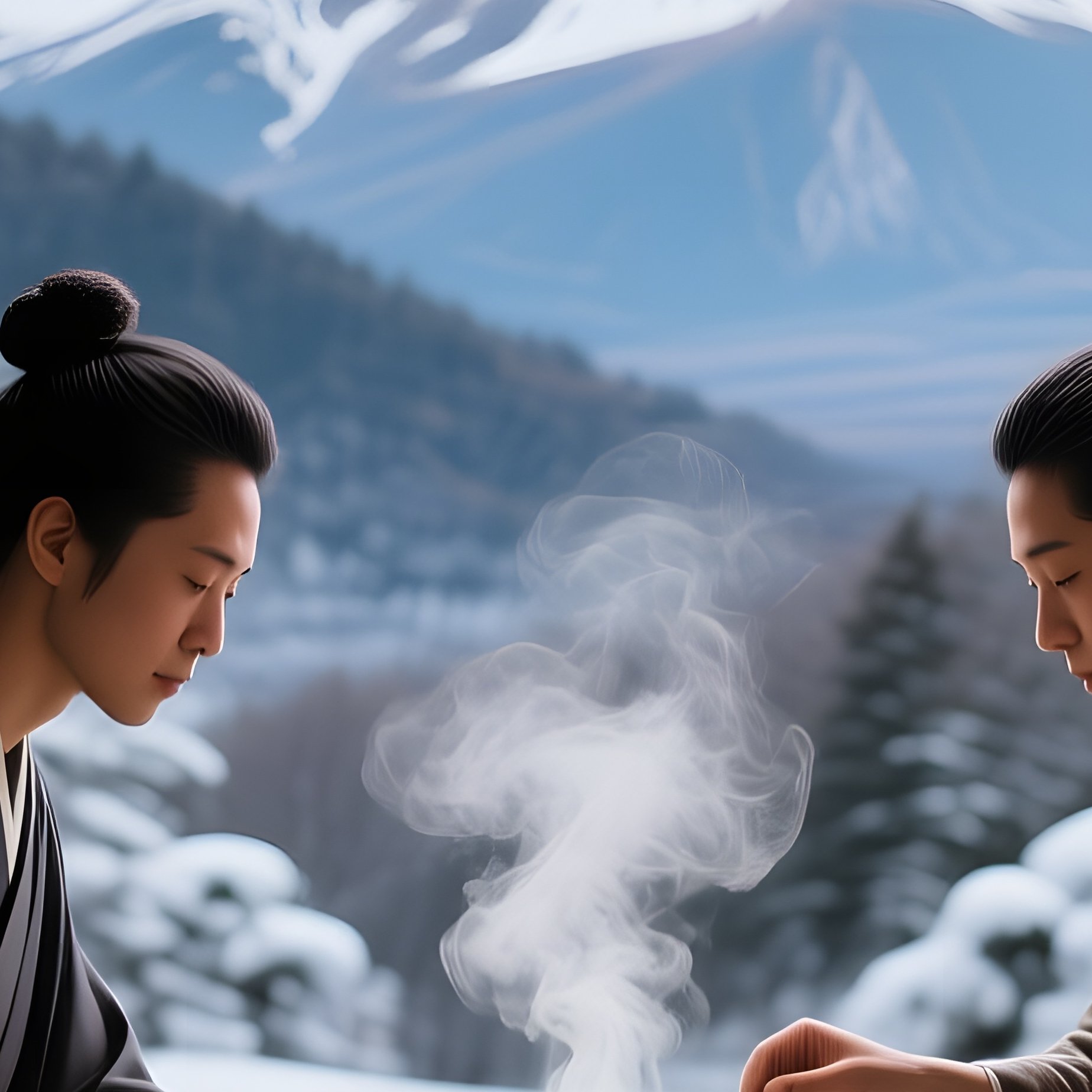 An Intimate Tea Ceremony Inside A Traditional Japanese Teahouse, Paper Lanterns Glowing Softly, - Full Resolution Quality Preview