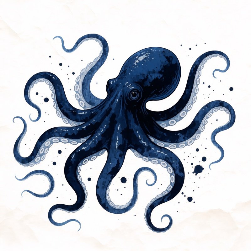 An Octopus Octopus Ink Bleed