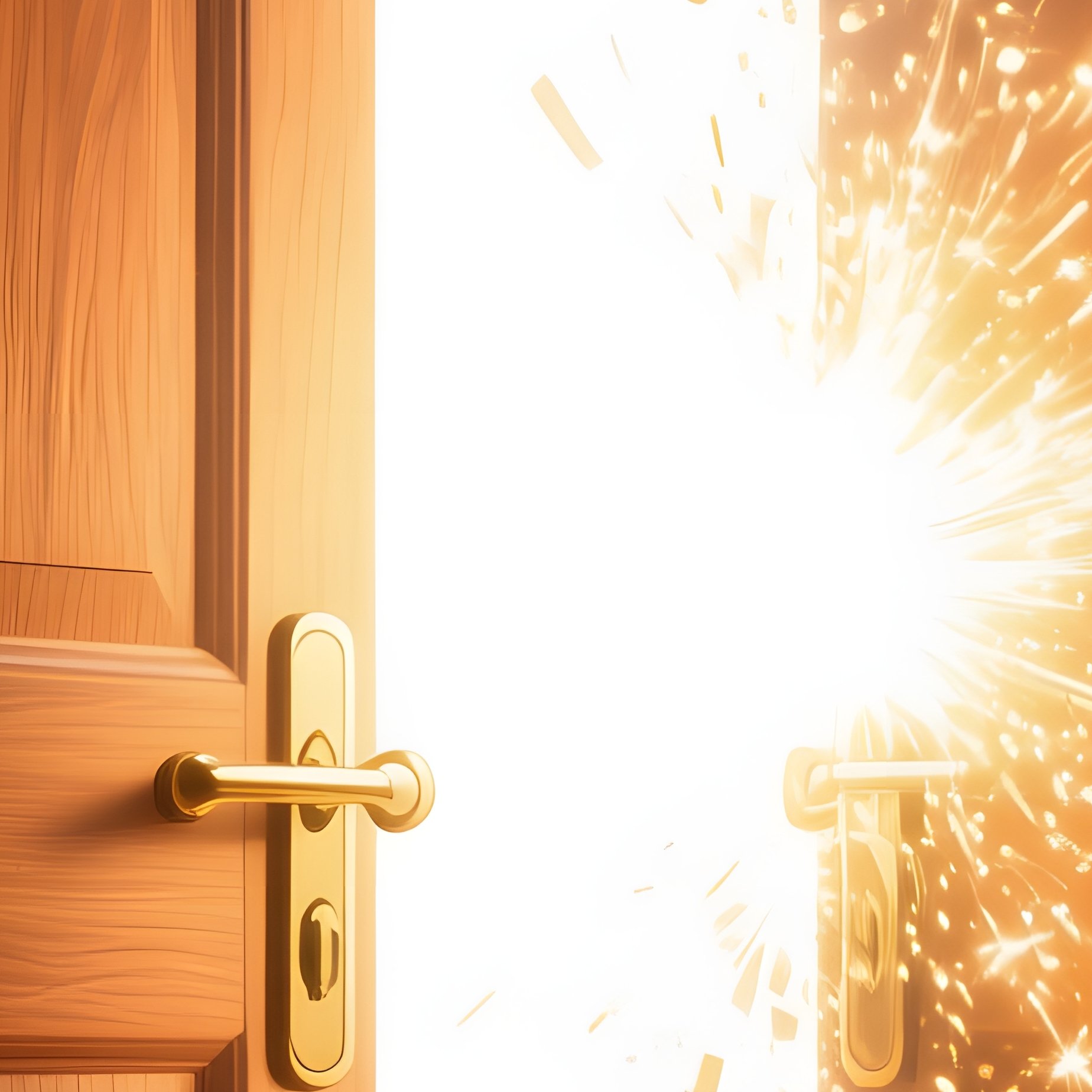 An Open Doorway Emitting Bright Light Doorway Light - Full Resolution Quality Preview