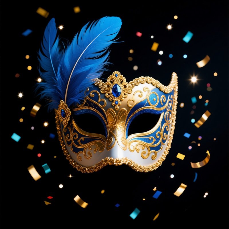 An Ornate Venetian Mask Venetian Mask Digital Art