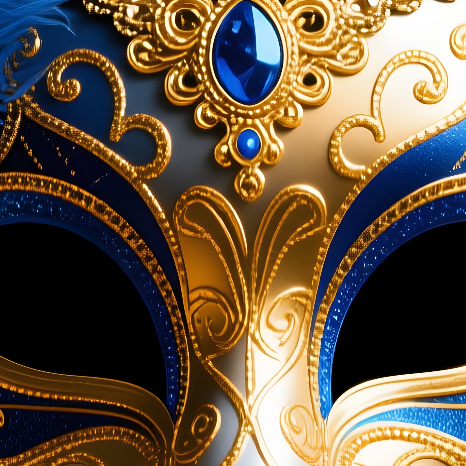 An Ornate Venetian Mask Venetian Mask Digital Art - Full Resolution Quality Preview