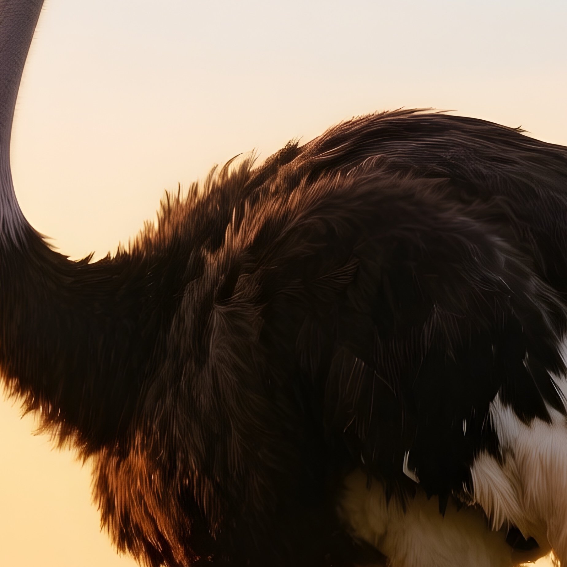 An Ostrich Standing On The Savannah Sunrise - Full Resolution Quality Preview