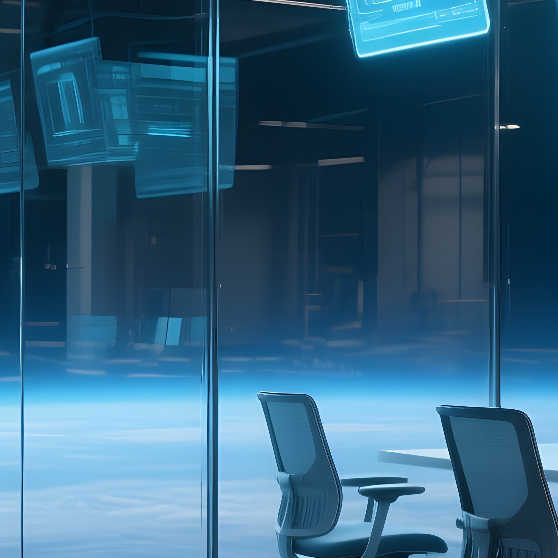 An Ultra‑Modern Open‑Plan Office Perched On An Artificial Platform Orbiting A Massive Asteroid, - Full Resolution Quality Preview