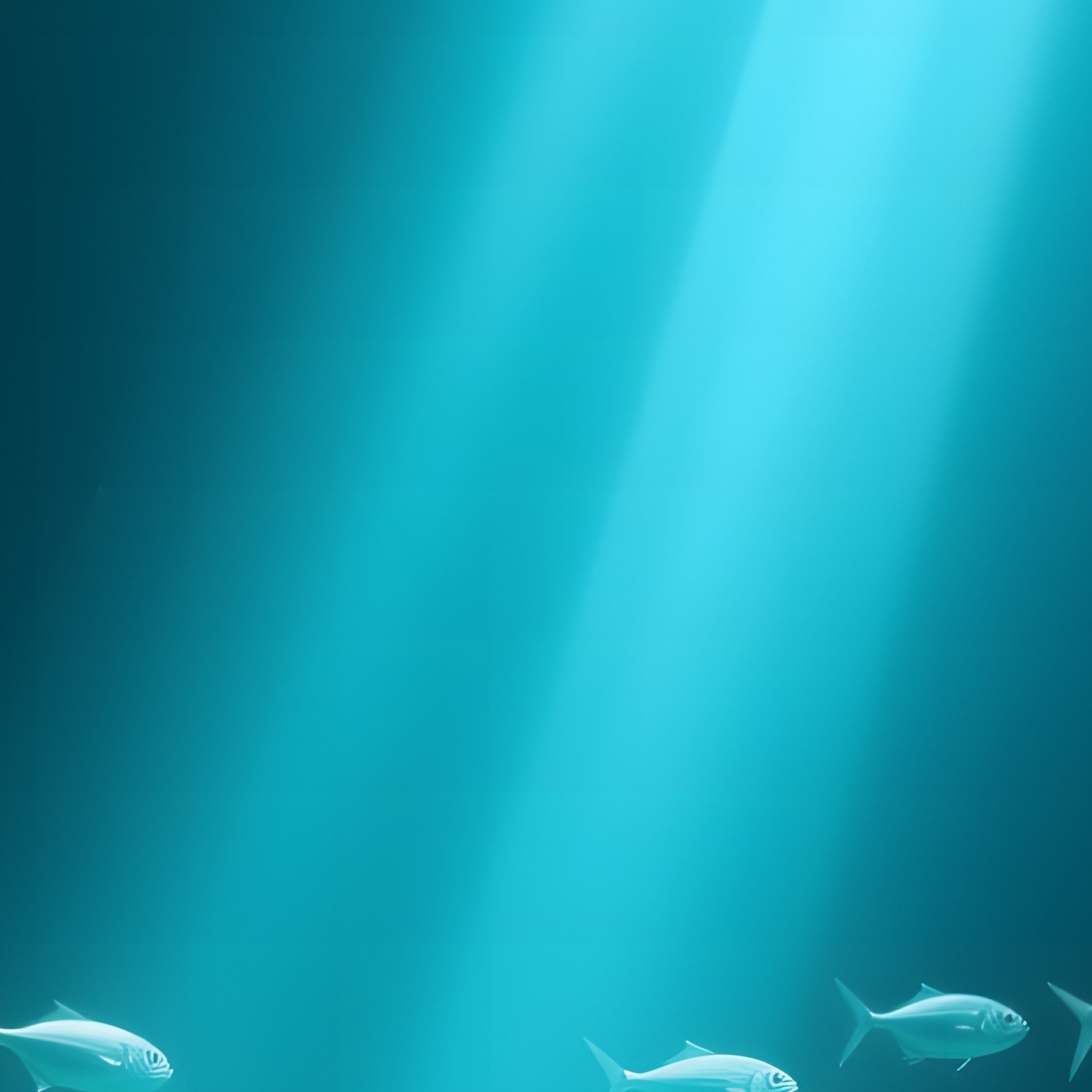 An Underwater Cavern Illuminated By A Single Shaft Of Sunlight Piercing The Surface, Revealing - Full Resolution Quality Preview