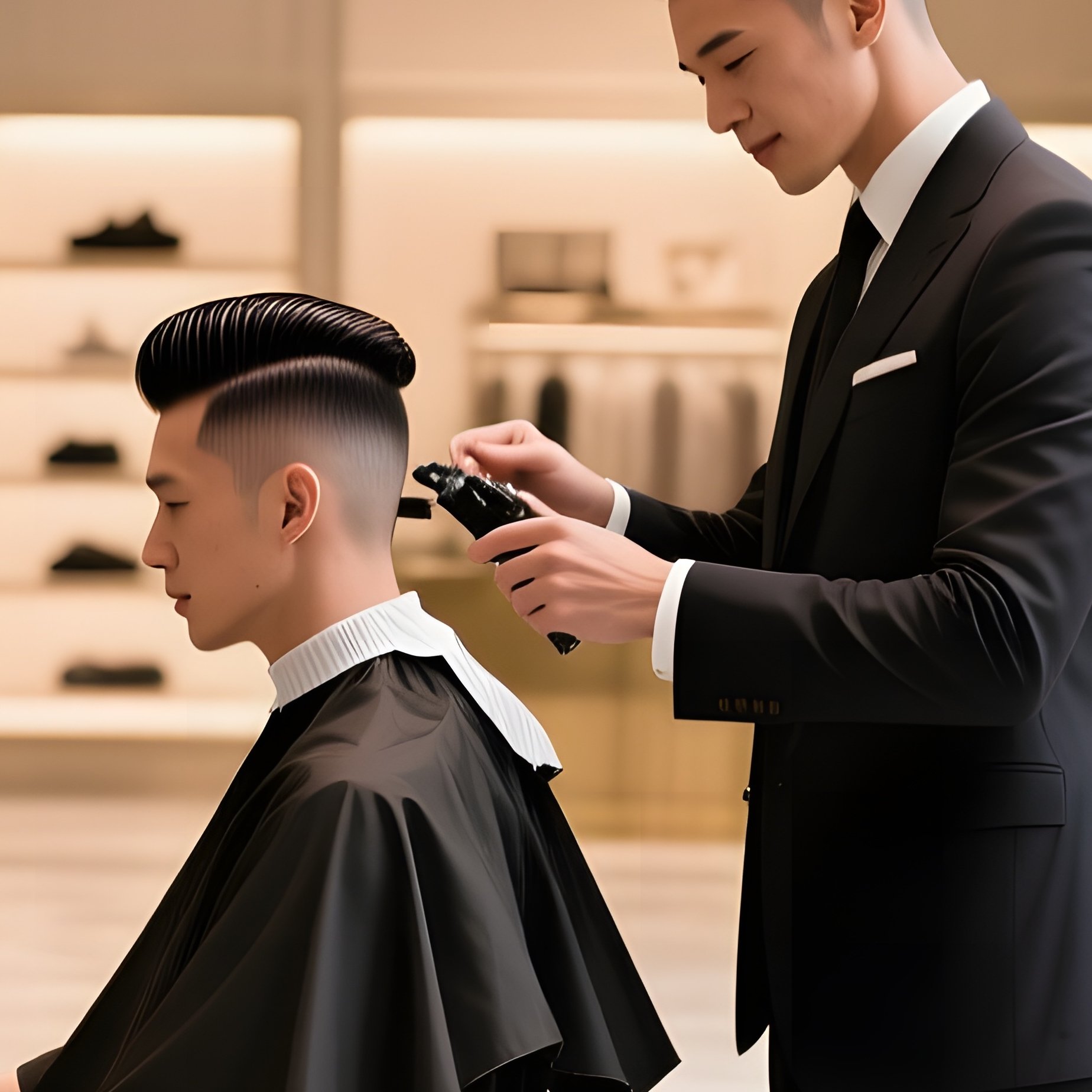 An Upscale Boutique Hotel Lobby With Marble Floors And A Grand Piano; A Guest Receives A Refined - Full Resolution Quality Preview