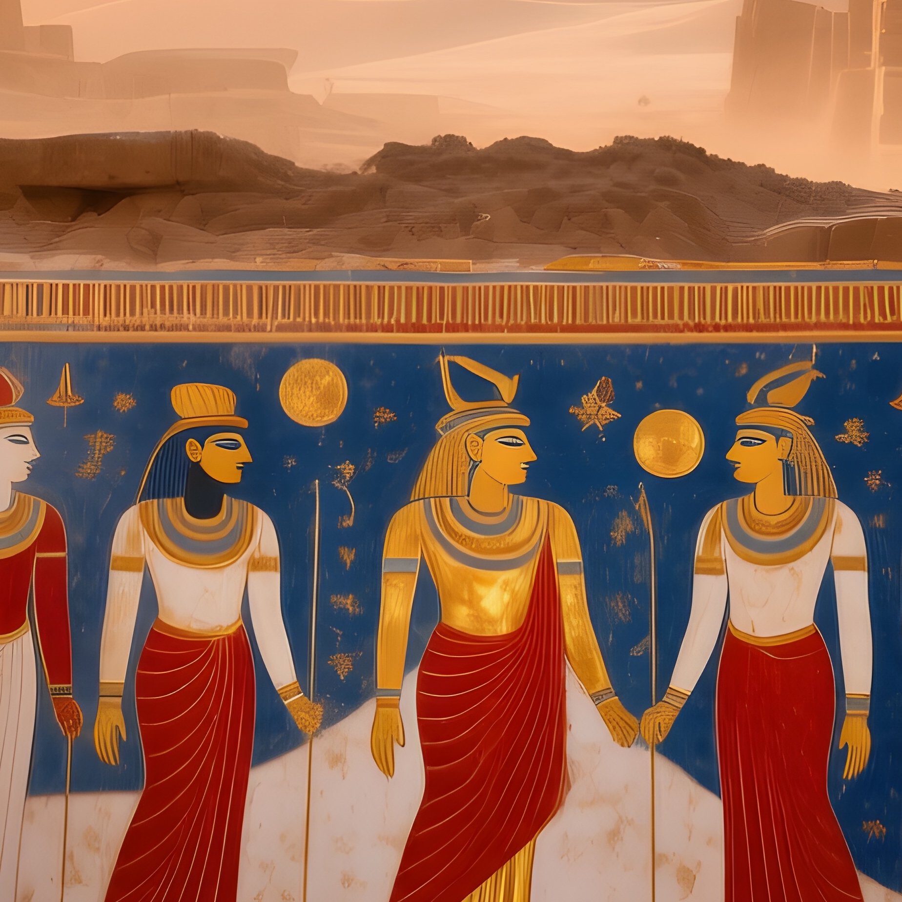 Ancient Babylonian Palace Ruins At Dawn - Full Resolution Quality Preview