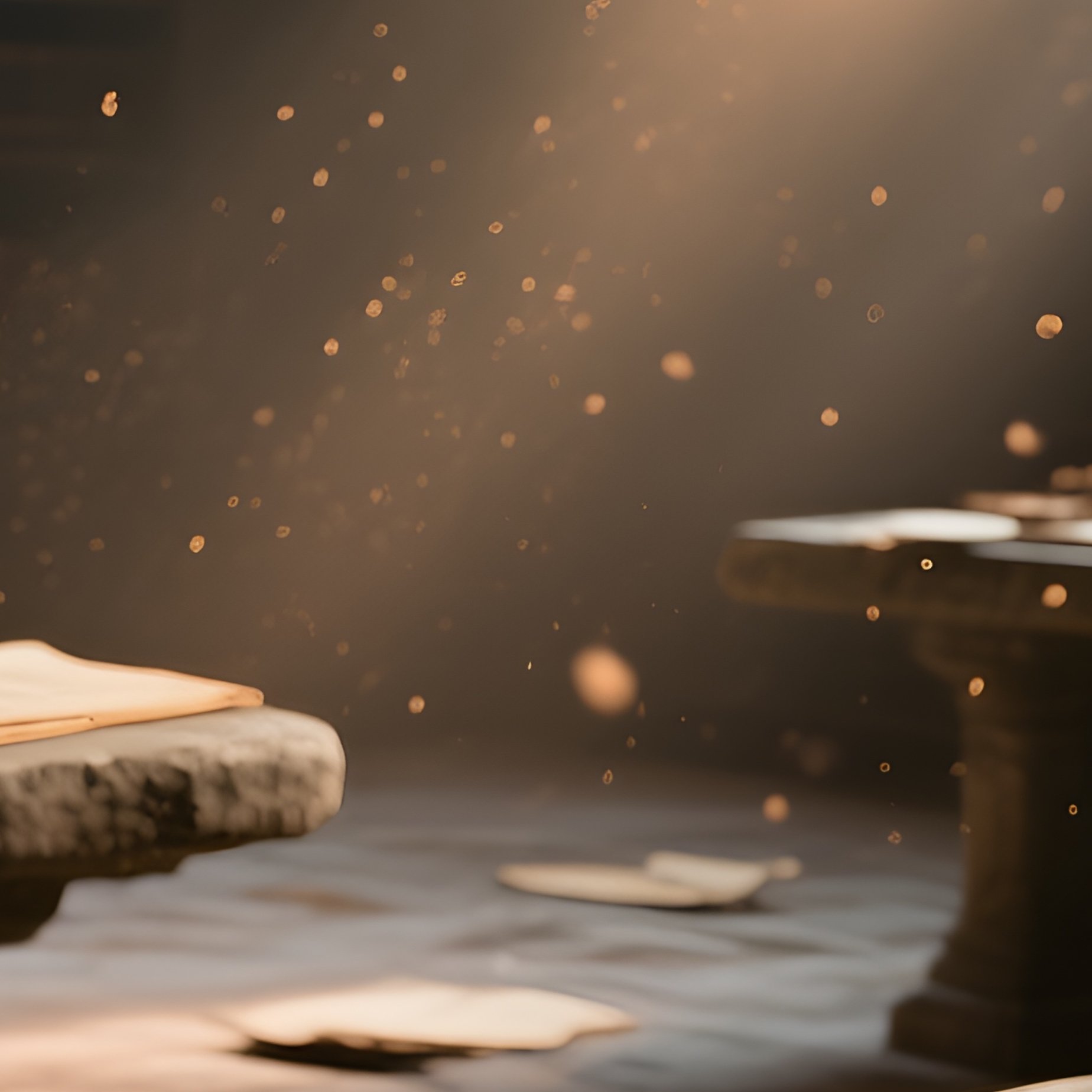 Ancient Board Games In Ruined Library - Full Resolution Quality Preview