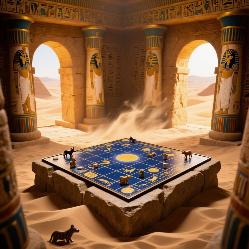 Ancient Egyptian Board Game In Temples