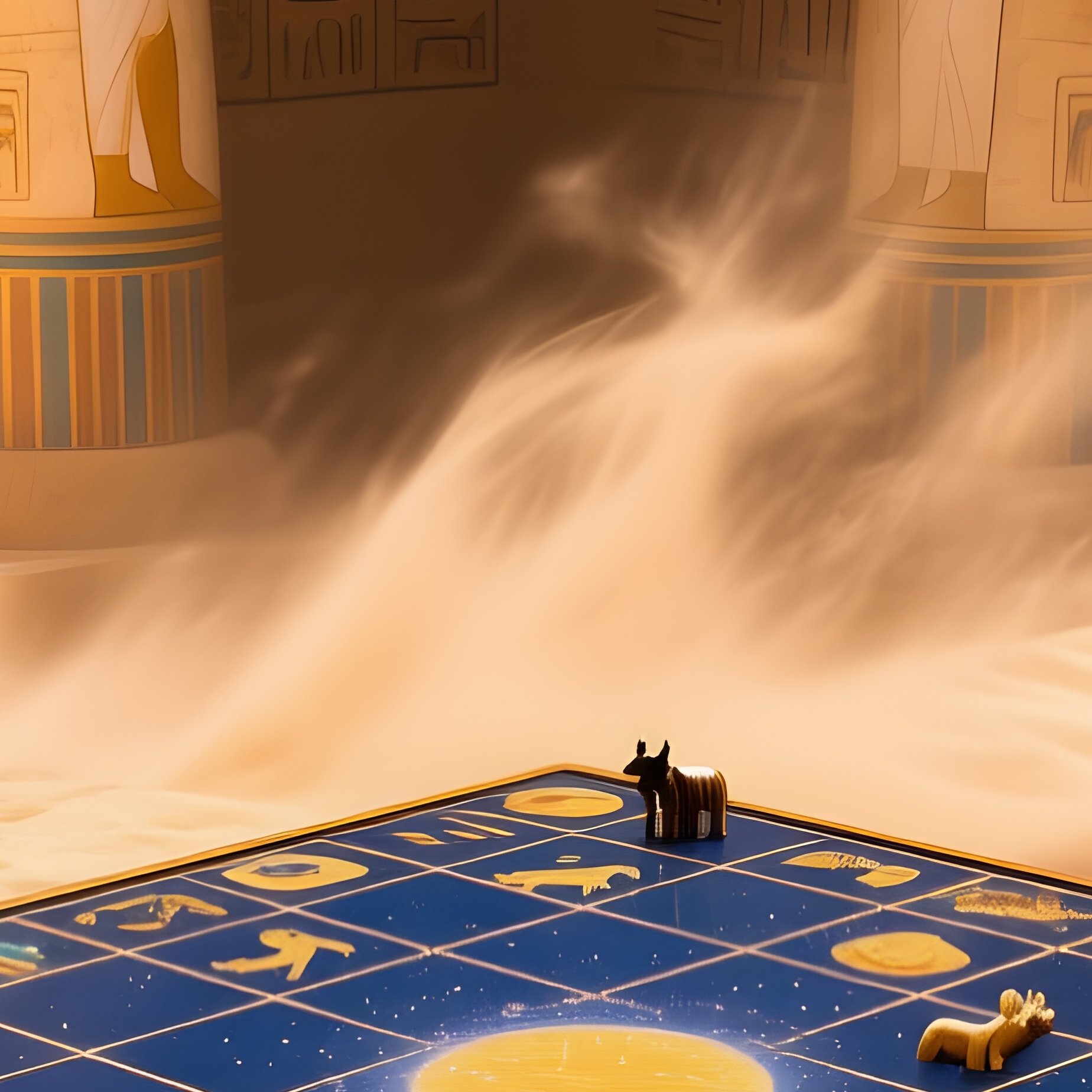 Ancient Egyptian Board Game In Temples - Full Resolution Quality Preview