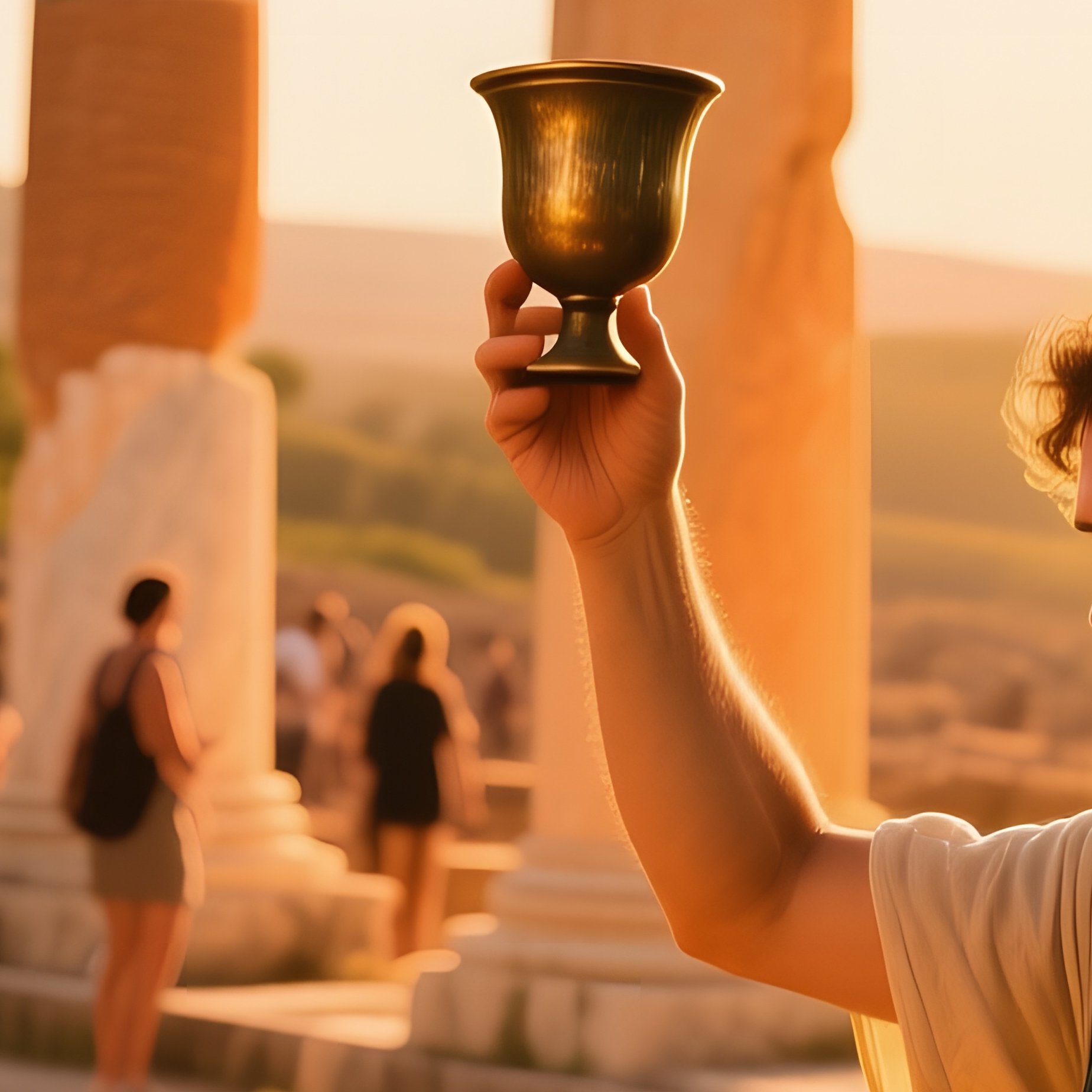 Ancient Roman Ruin Golden Hour - Full Resolution Quality Preview