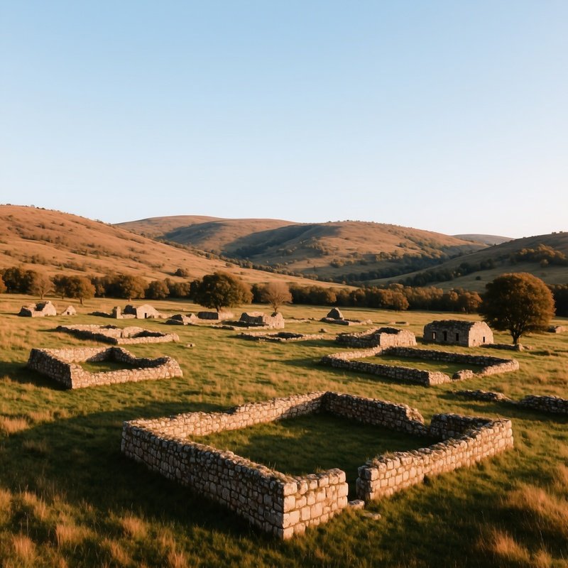 Ancient Ruins In A Natural Landscape Ancient Ruins