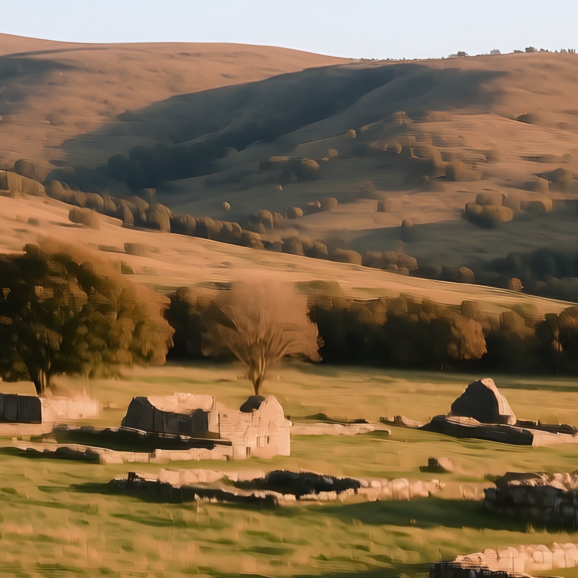 Ancient Ruins In A Natural Landscape Ancient Ruins - Full Resolution Quality Preview