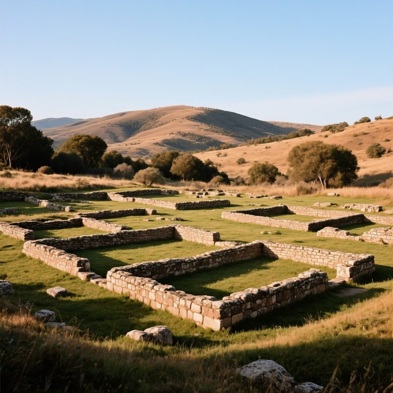 Ancient Ruins In A Natural Landscape Archaeology History
