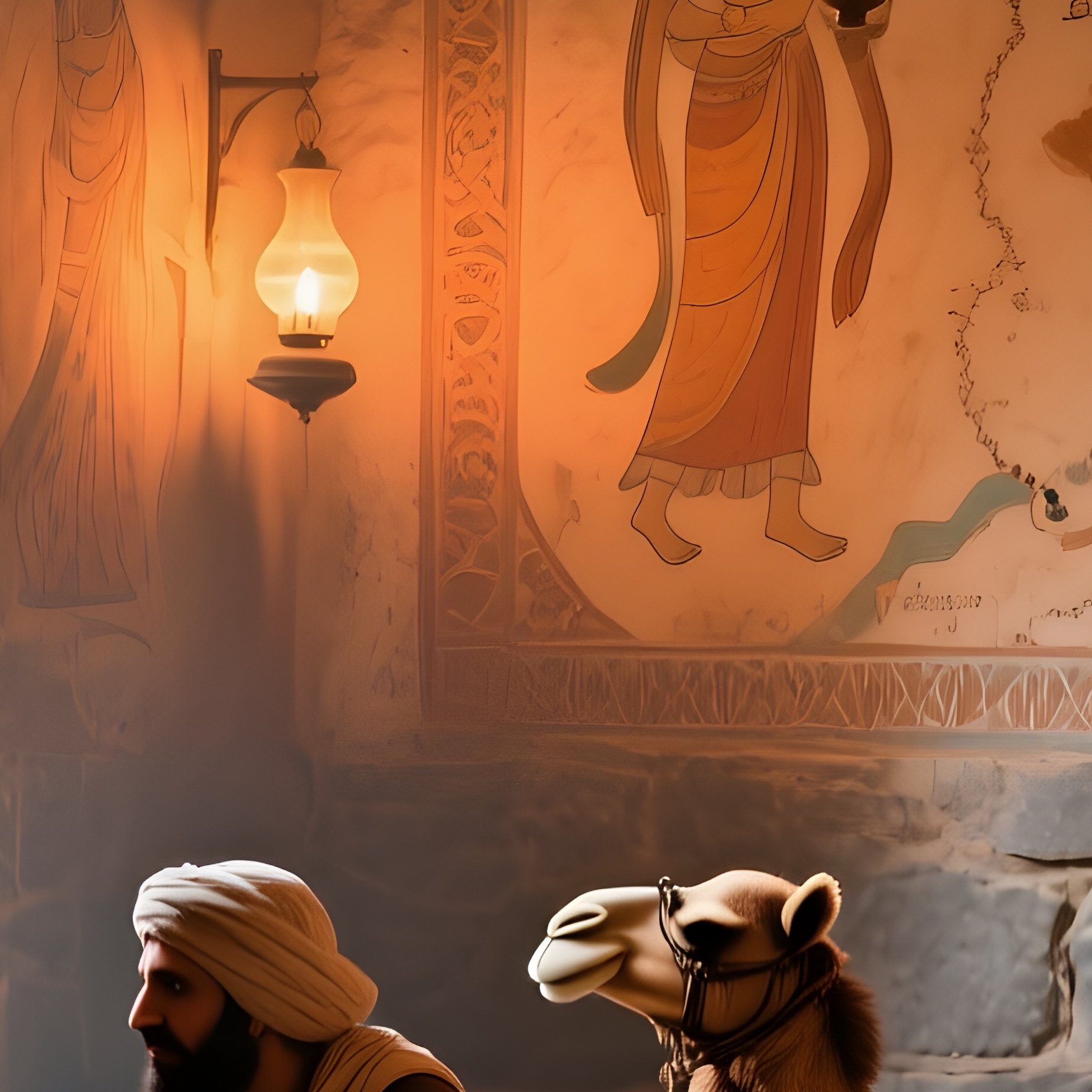 Ancient Silk Road Caravanserai Interior - Full Resolution Quality Preview